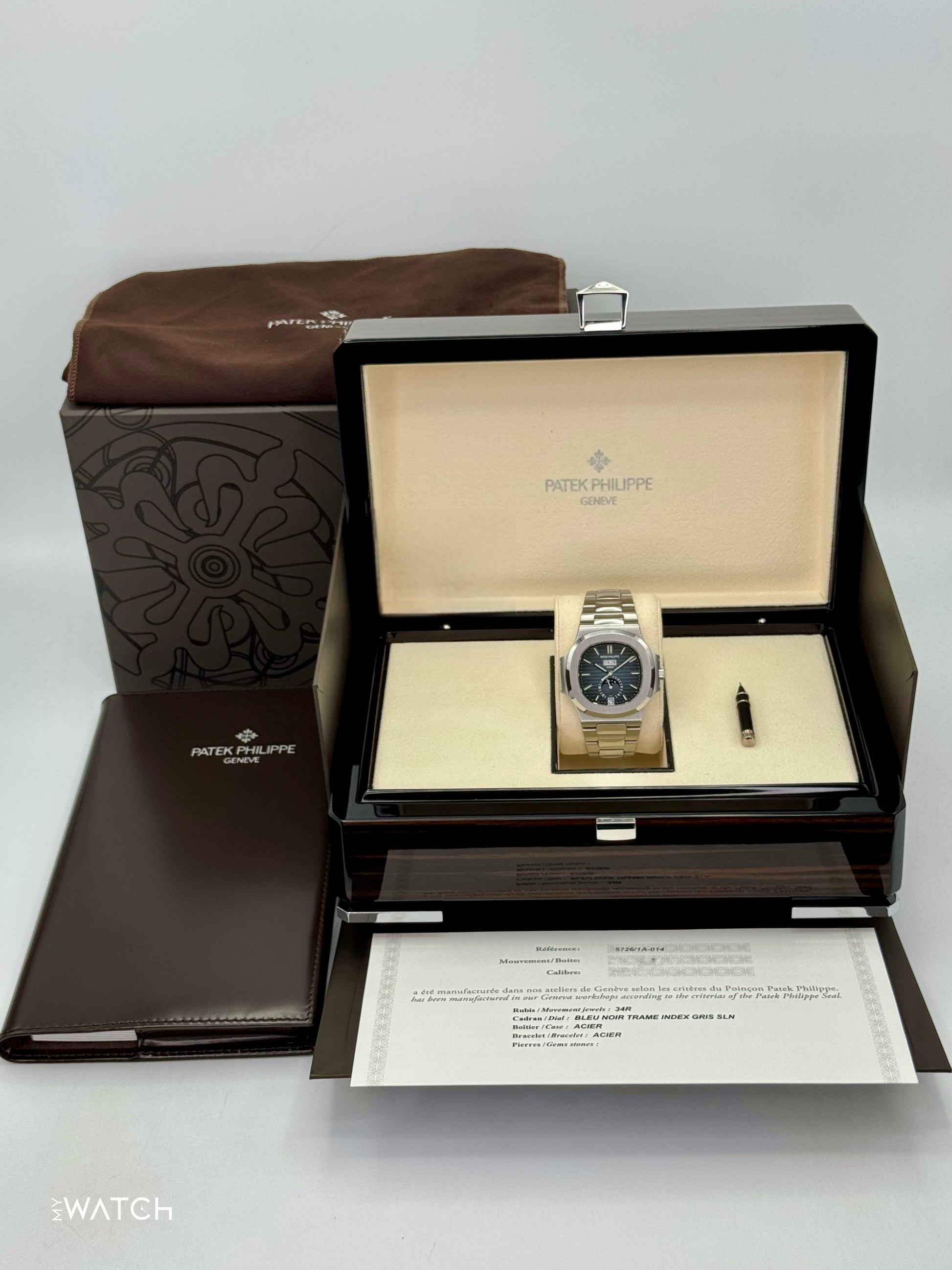 2022 Patek Philippe Nautilus Moonphase 40.5mm 5726/1A-014 Blue Dial - MyWatchLLC