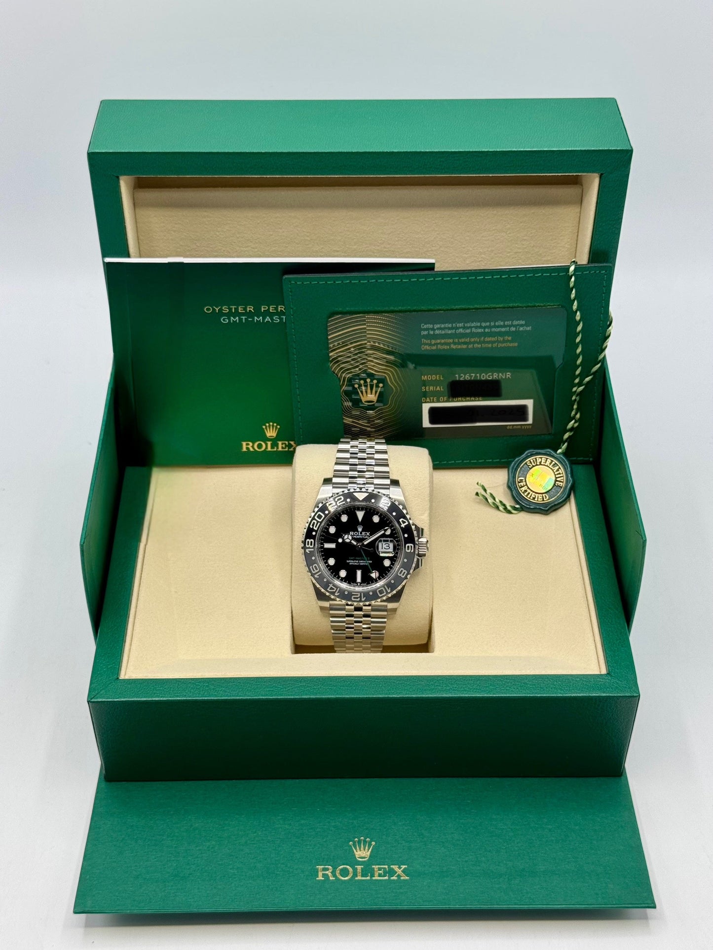 NEW 2025 Rolex GMT-Master II "Bruce Wayne" 40mm 126710GRNR Jubilee - MyWatchLLC