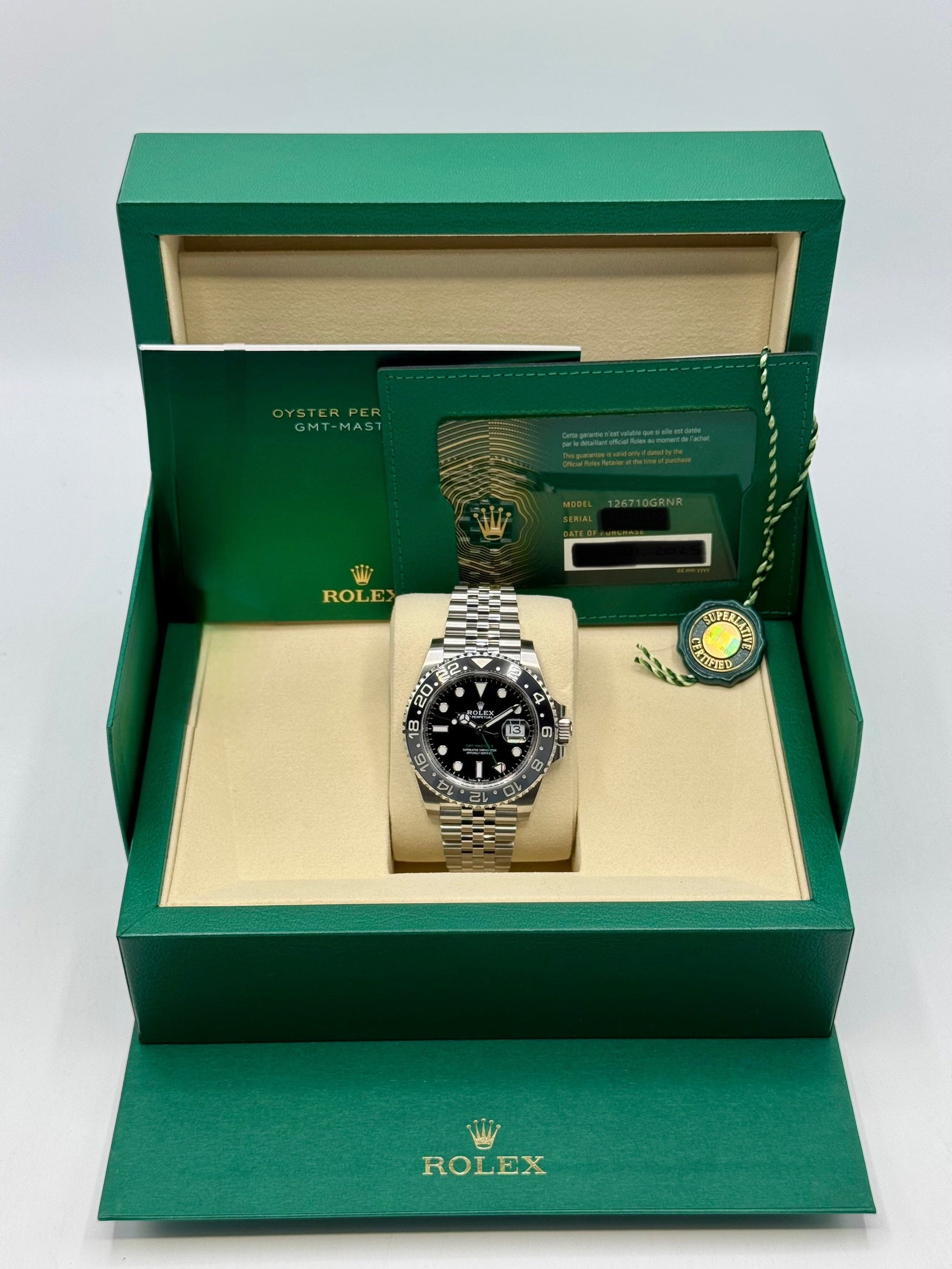 NEW 2025 Rolex GMT-Master II "Bruce Wayne" 40mm 126710GRNR Jubilee - MyWatchLLC