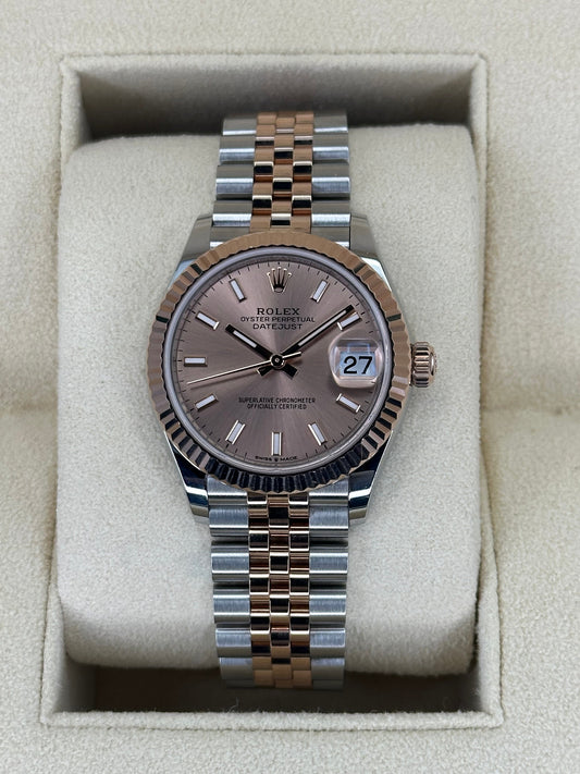 NEW 2023 Rolex Lady Datejust 31mm 278271 Two-Tone Jubilee Pink Dial - MyWatchLLC