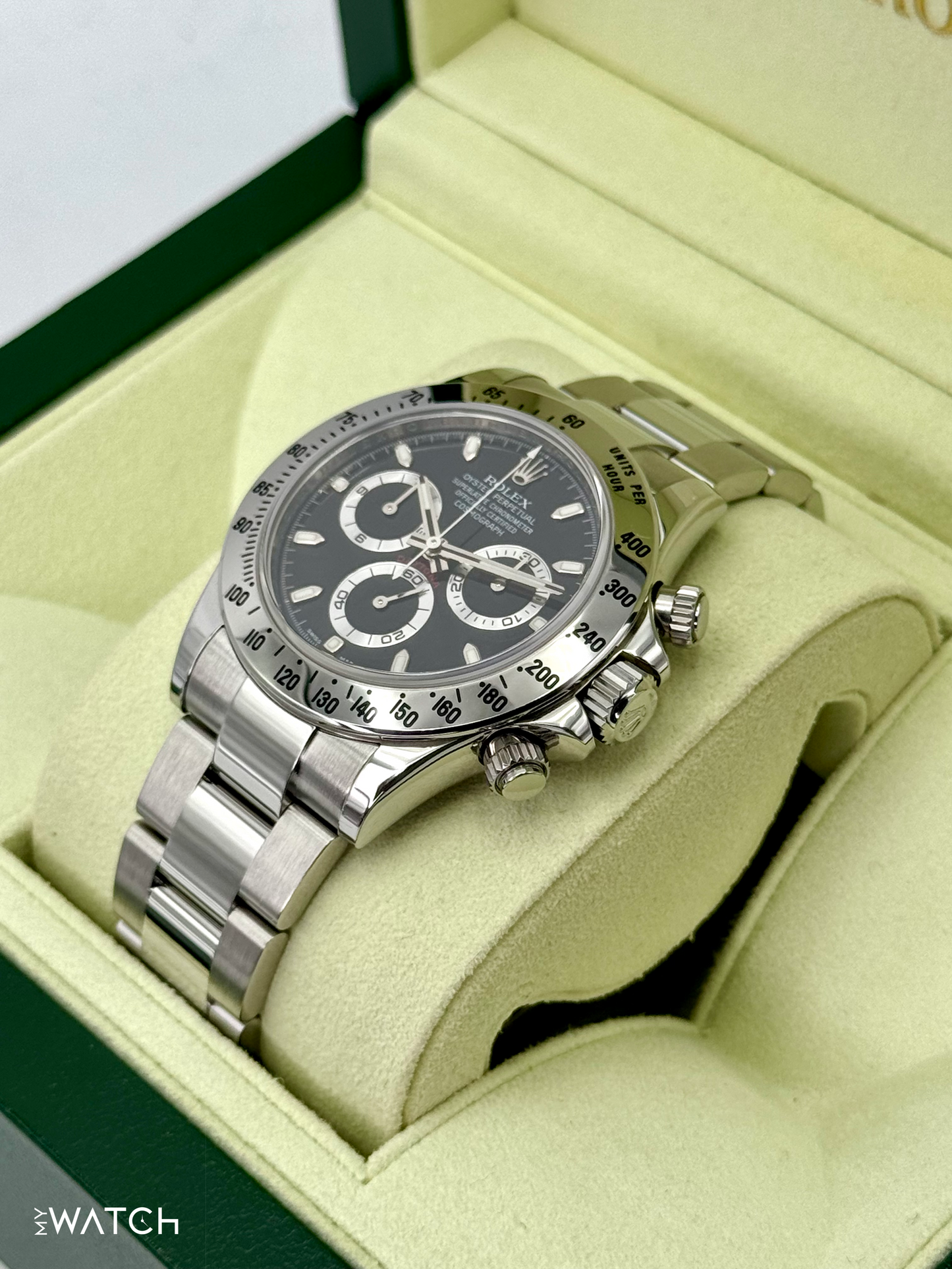 2013 Rolex Daytona 40mm 116520 Stainless Steel Black Dial - MyWatchLLC