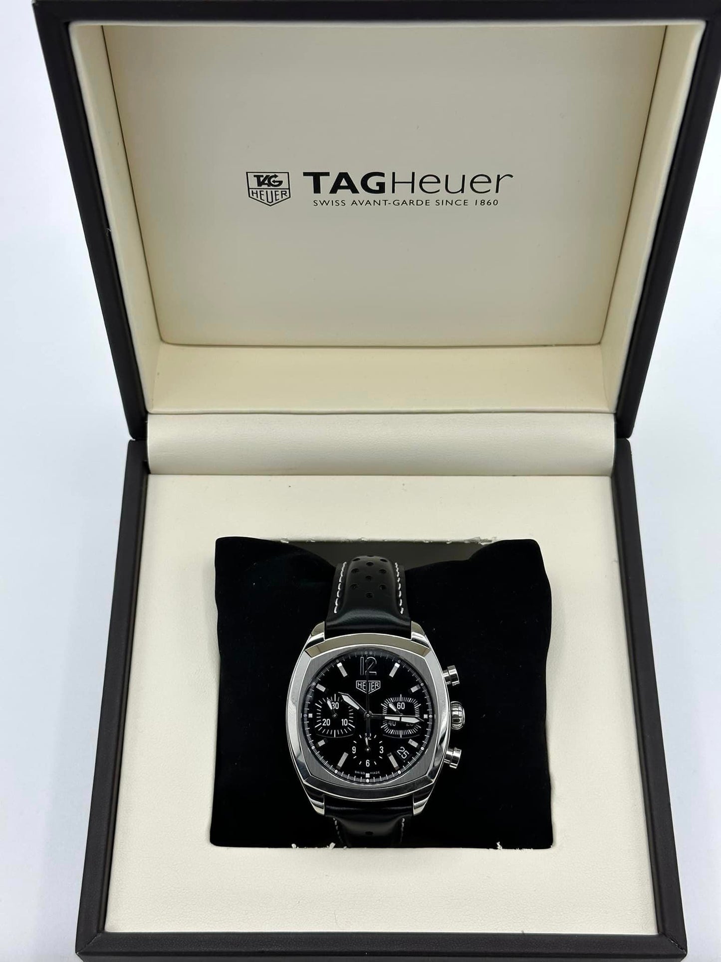 Tag Heuer Monza CR2110 Re-Edition Chronograph Black Dial - MyWatchLLC