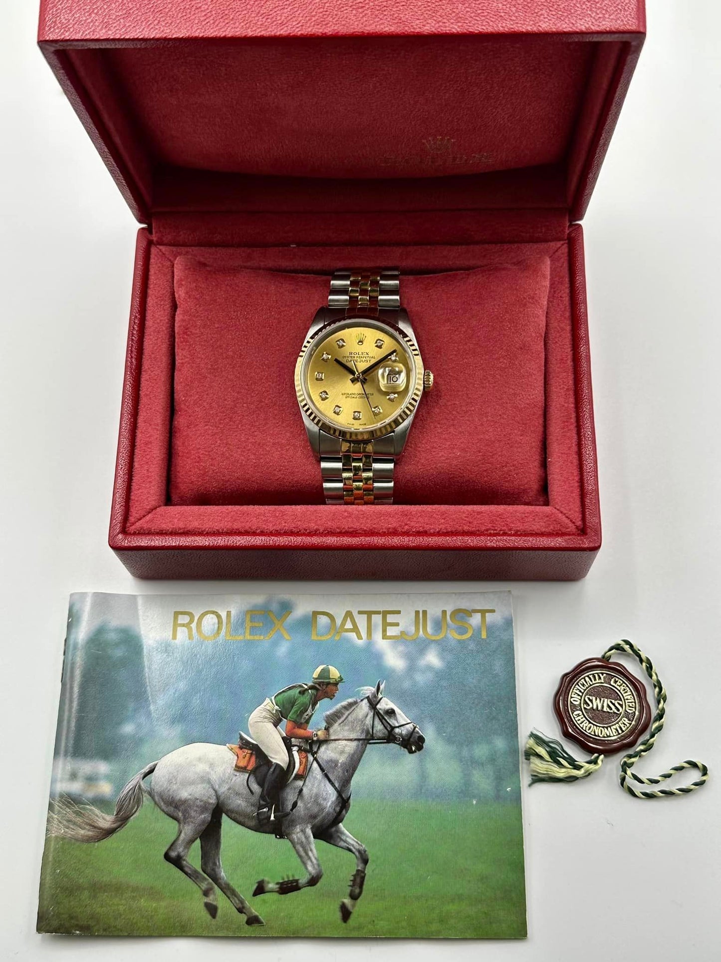 Rolex Datejust 36mm 16233 Two-Tone Champagne Diamond Dial Jubilee - MyWatchLLC