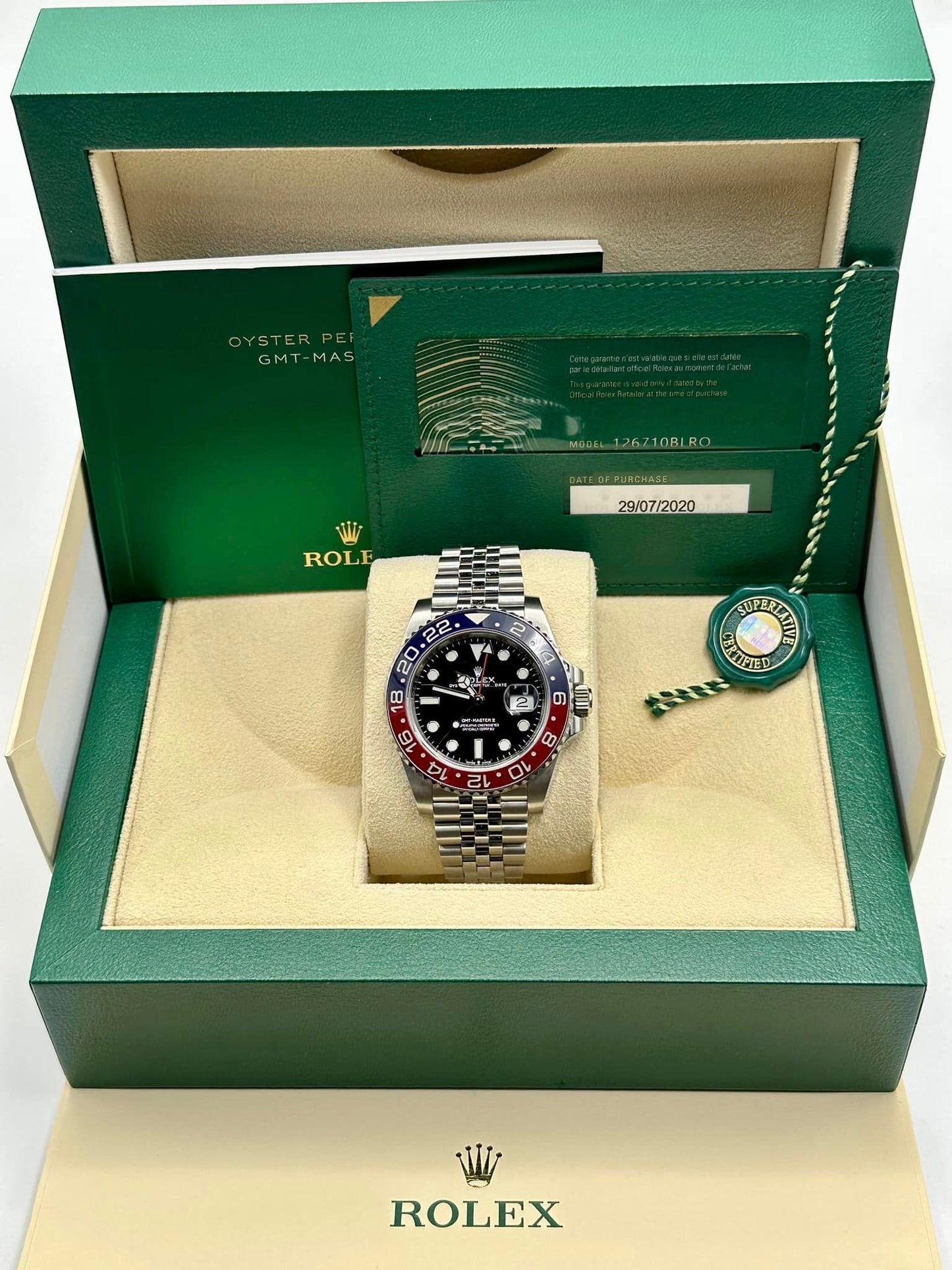 2020 Rolex GMT Master II "Pepsi" 126710BLRO Stainless Steel  Jubilee - MyWatchLLC