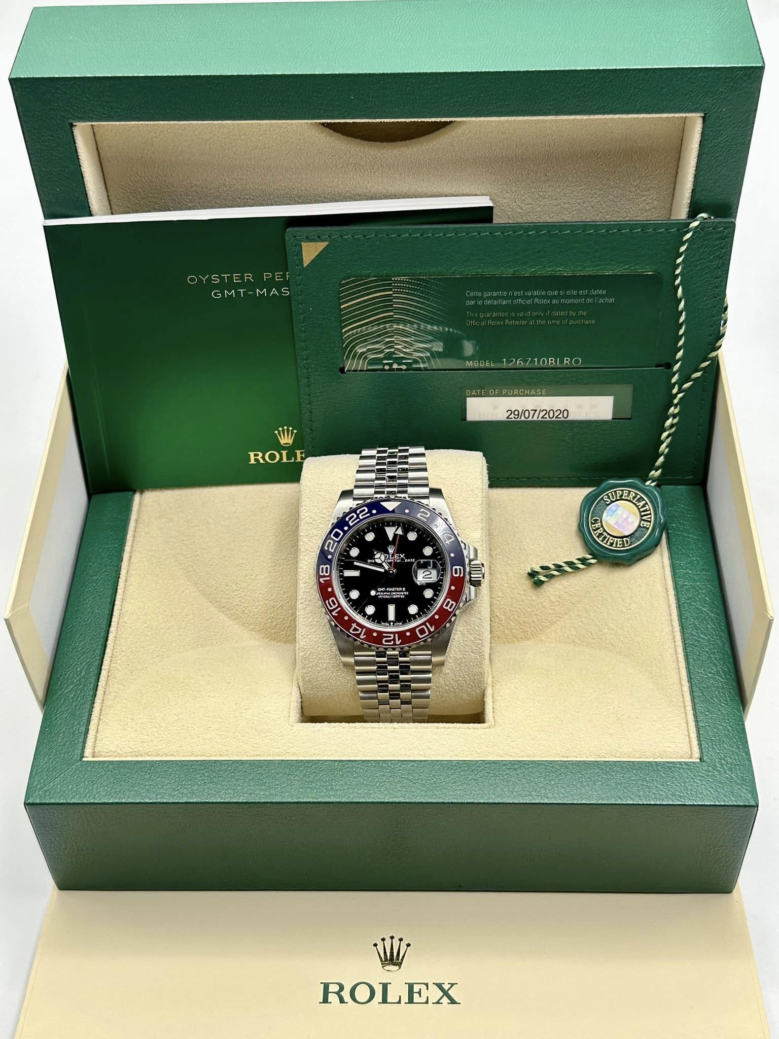 2020 Rolex GMT Master II "Pepsi" 126710BLRO Stainless Steel  Jubilee - MyWatchLLC