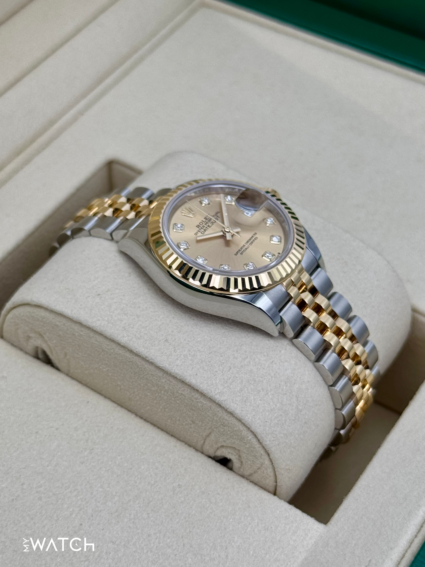 NEW 2025 Rolex Lady Datejust 28mm 279173 Jubilee Champagne Diamond Dial - MyWatchLLC