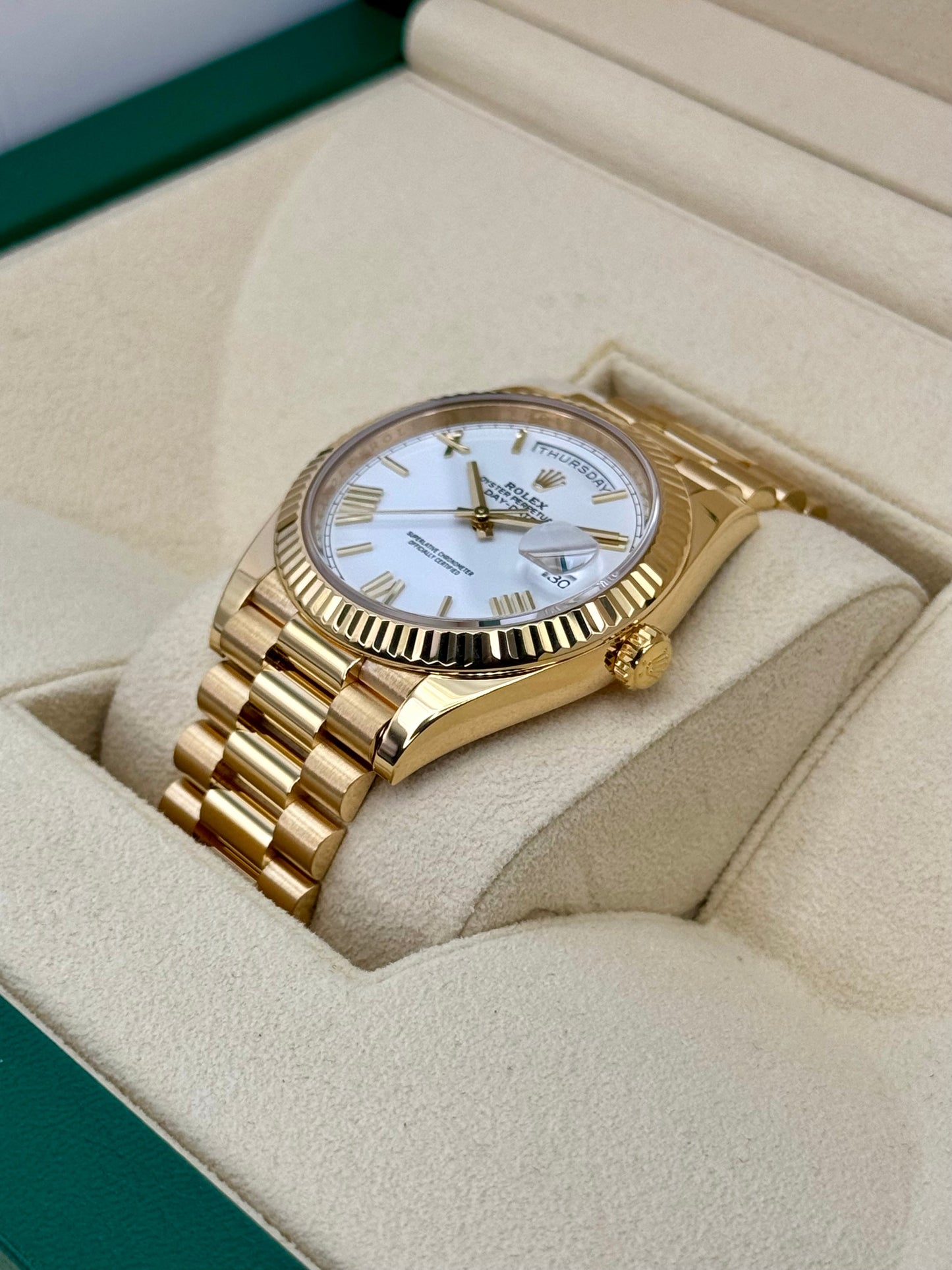 2023 Rolex Day-Date 40mm 228238 Presidential White Dial - MyWatchLLC