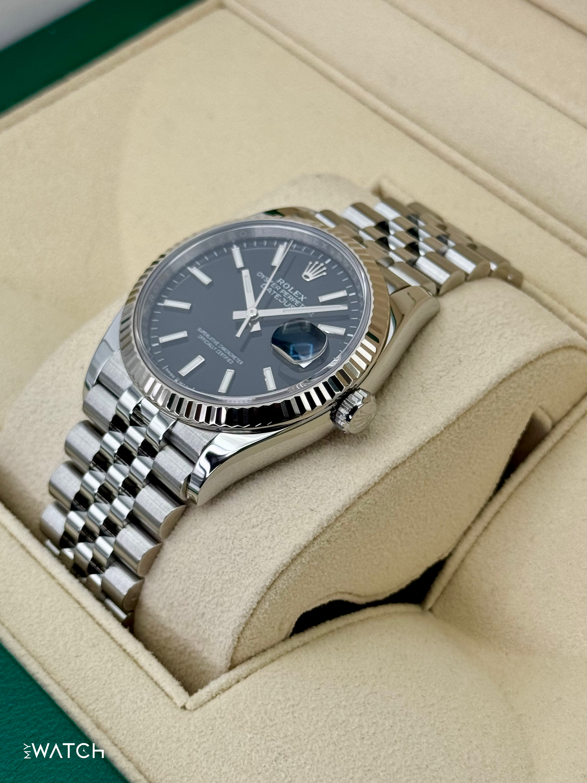 2024 Rolex Datejust 36mm 126234 Stainless Steel Jubilee Black Dial - MyWatchLLC