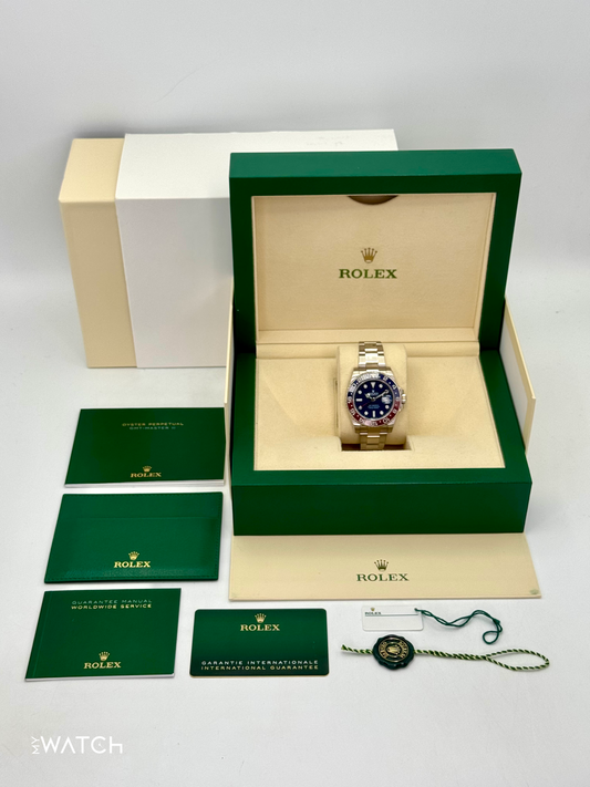 2024 Rolex GMT-Master II "Pepsi" 40mm 126719BLRO White Gold Blue Dial - MyWatchLLC