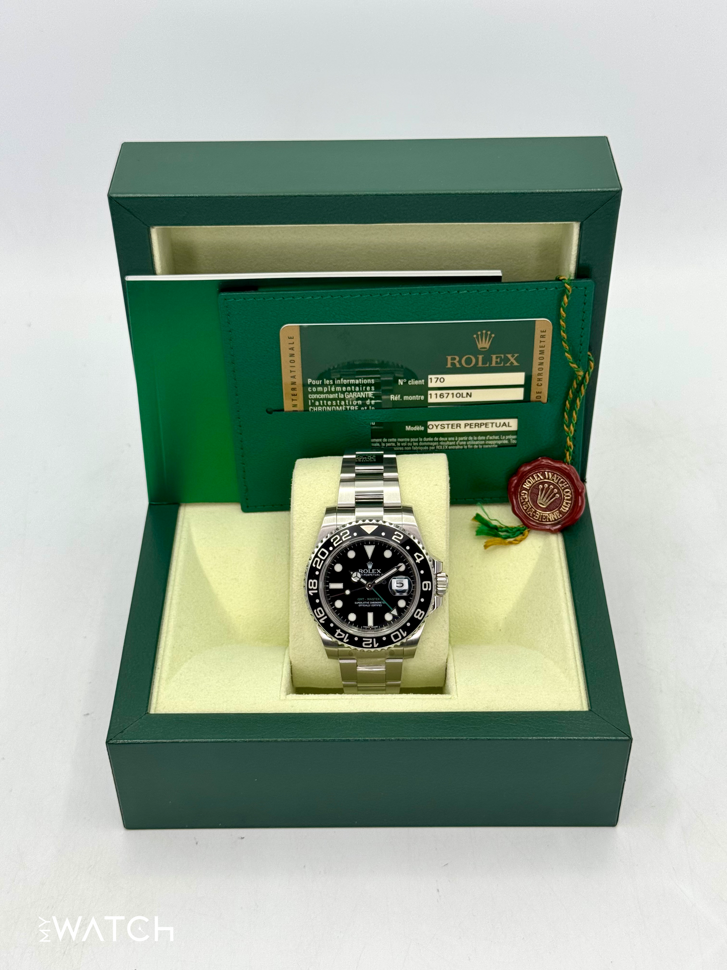 2012 Rolex GMT-Master II 40mm 116710LN Stainless Steel Black Dial - MyWatchLLC