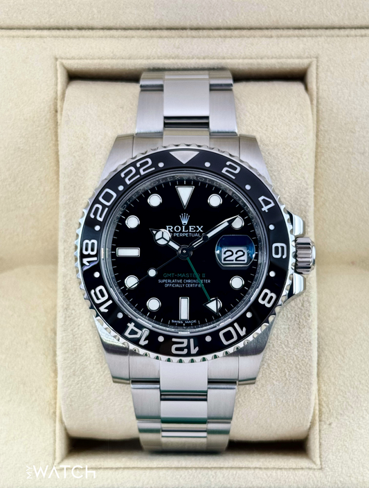 2018 Rolex GMT-Master II 40mm 116710LN Stainless Steel Black Dial - MyWatchLLC