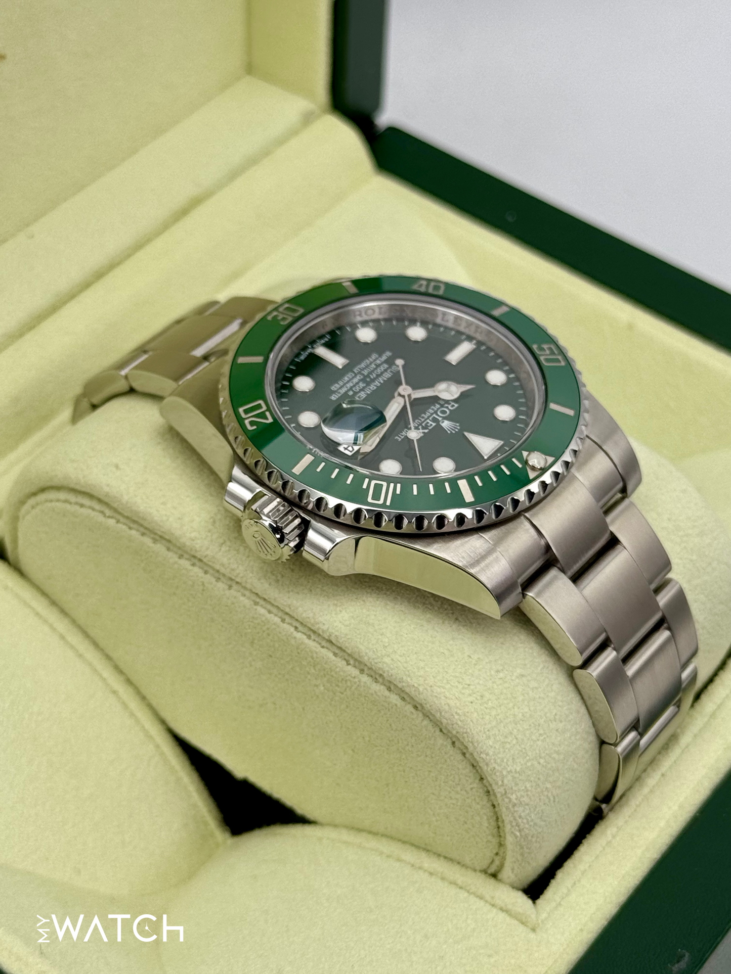 2012 Rolex Submariner “Hulkâ€?40mm 116610LV Green Dial - MyWatchLLC