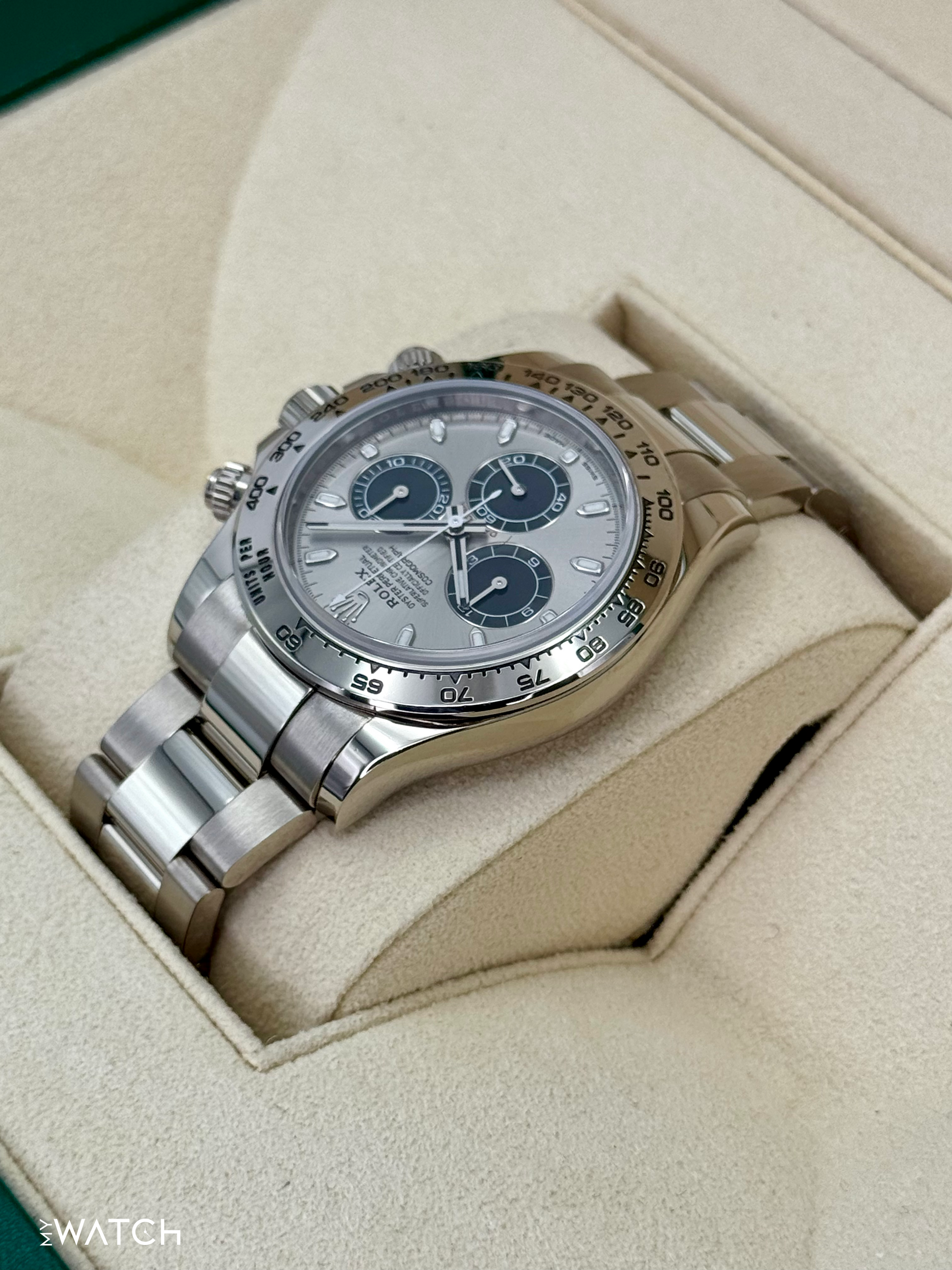 2019 Rolex Daytona 40mm 116509 White Gold Silver Ghost Dial - MyWatchLLC