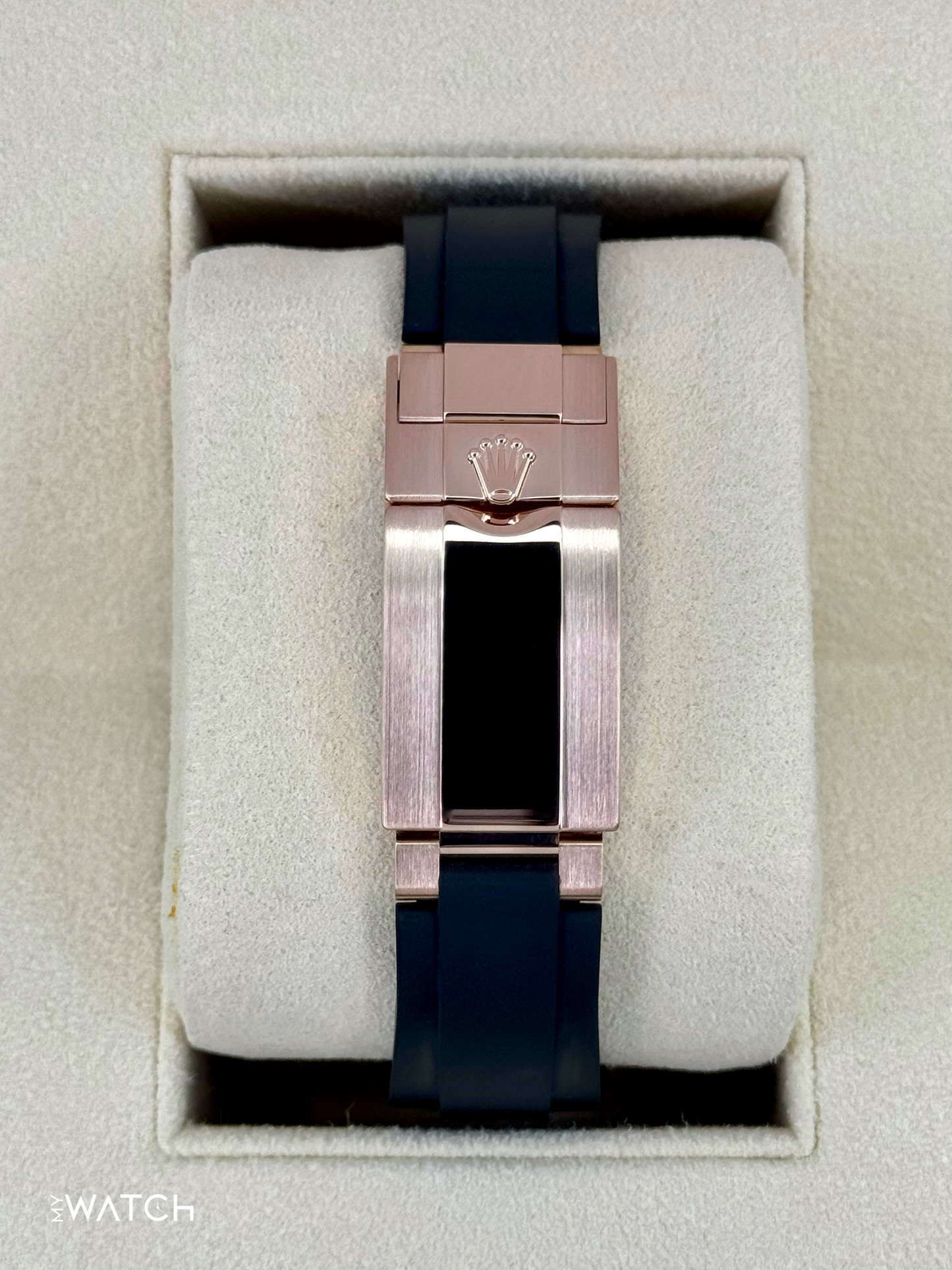 2022 Rolex Daytona 40mm 116515LN Rose Gold Oysterflex Sundust Baguette Dial - MyWatchLLC