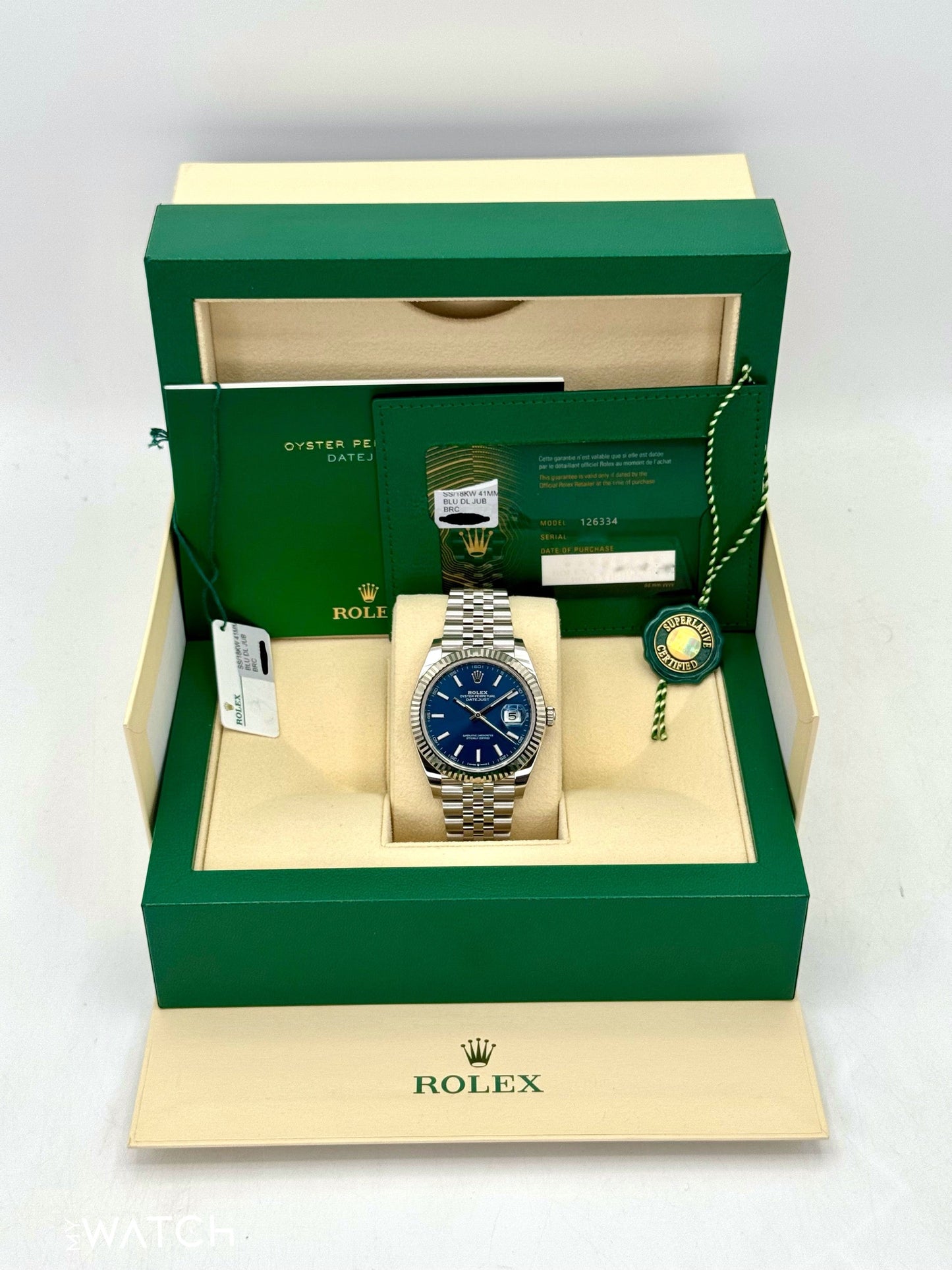 2024 Rolex Datejust 41mm 126334 Stainless Steel Jubilee Blue Dial - MyWatchLLC