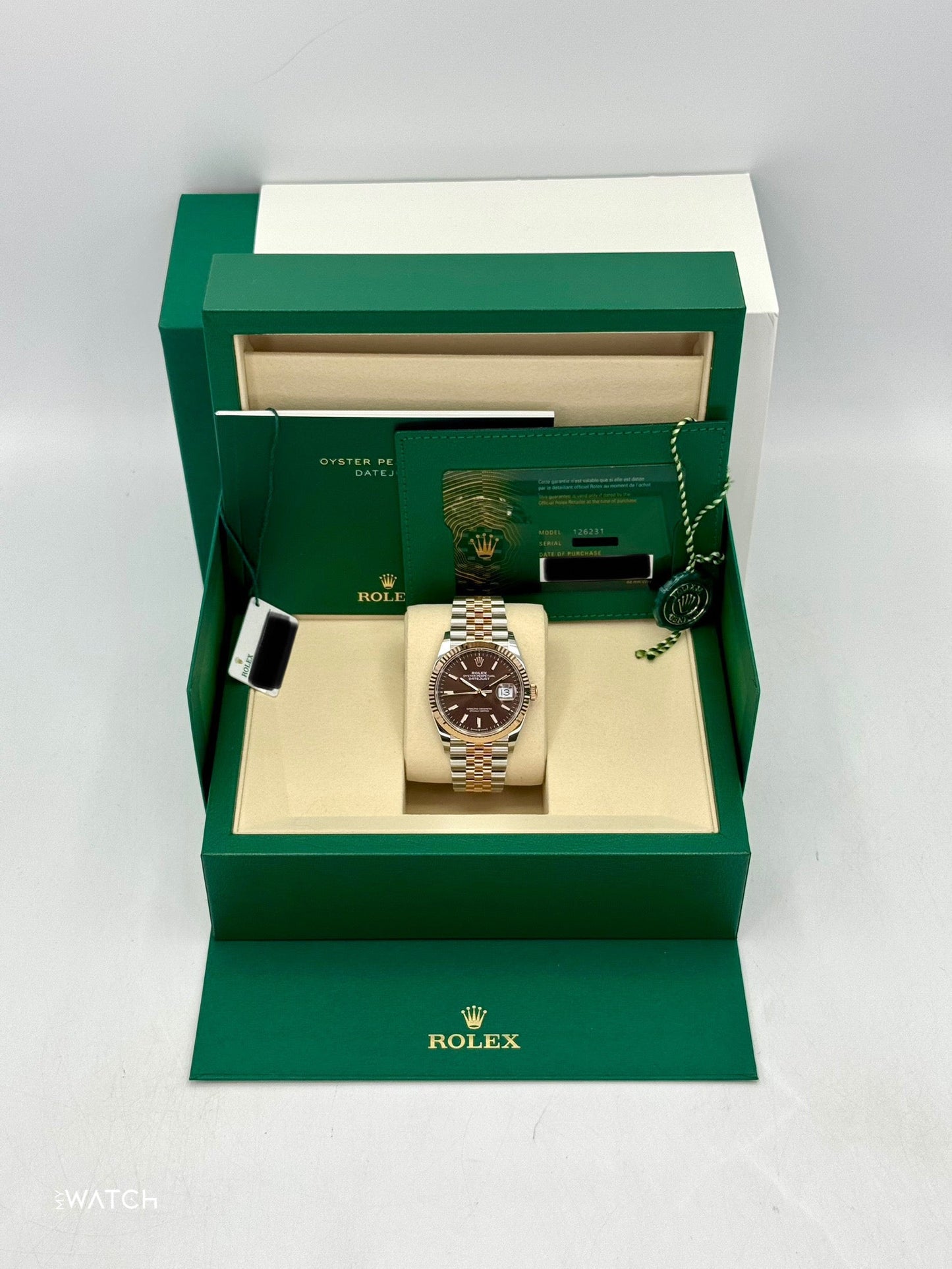 NEW 2025 Rolex Datejust 36mm 126231 Two-Tone Jubilee Chocolate Dial - MyWatchLLC