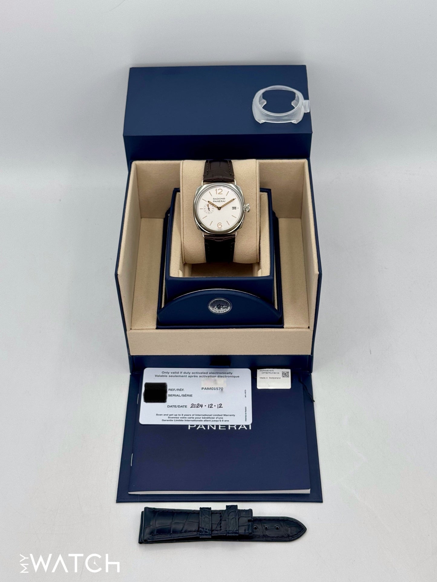 NEW 2024 Panerai Radiomir Quaranta 40mm PAM01570 Stainless Steel White Dial - MyWatchLLC