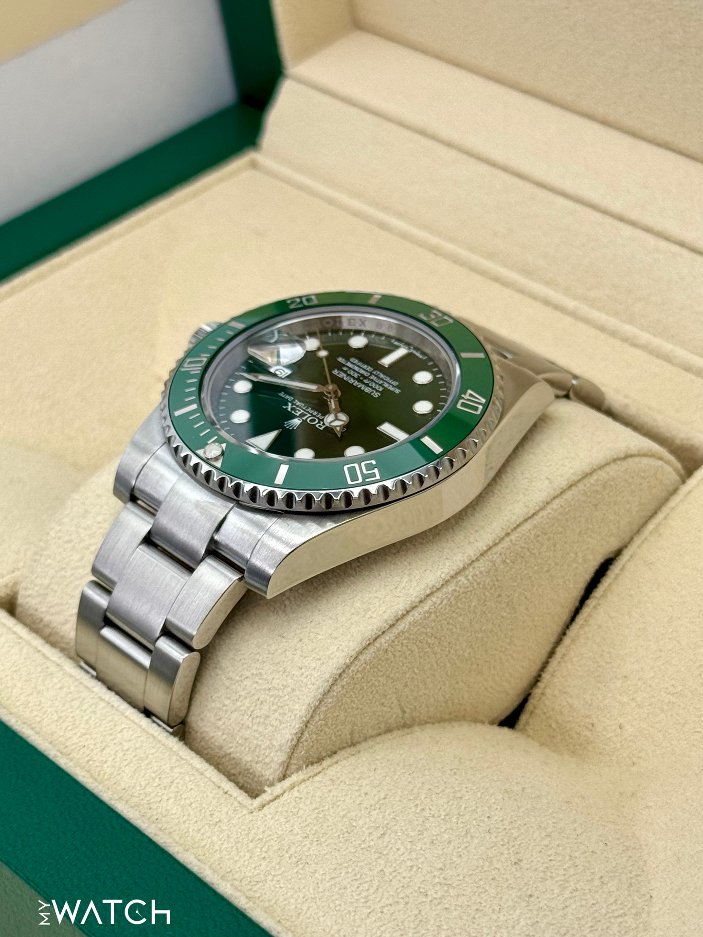 2015 Rolex Submariner “Hulkâ€?40mm 116610LV Green Dial - MyWatchLLC