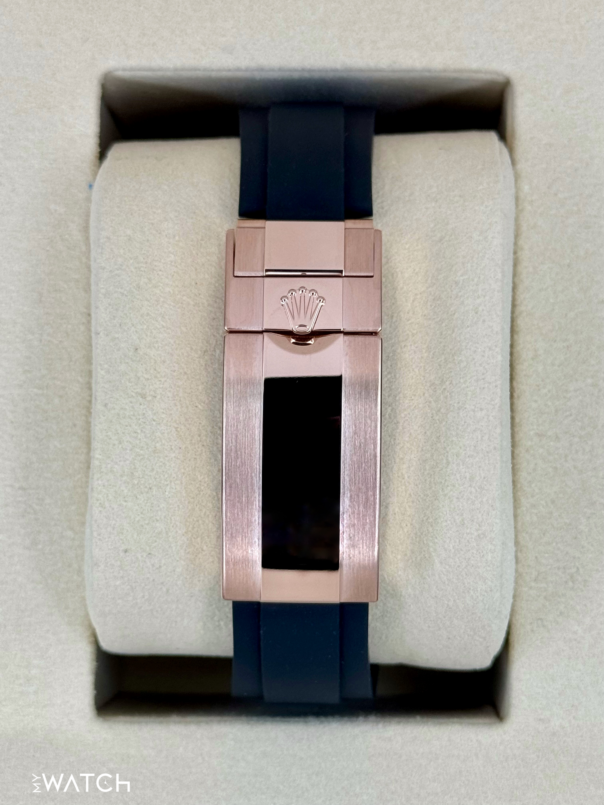 New 2025 Rolex Yacht-Master 40mm 126655 Rose Gold Oysterflex Black Dial - MyWatchLLC