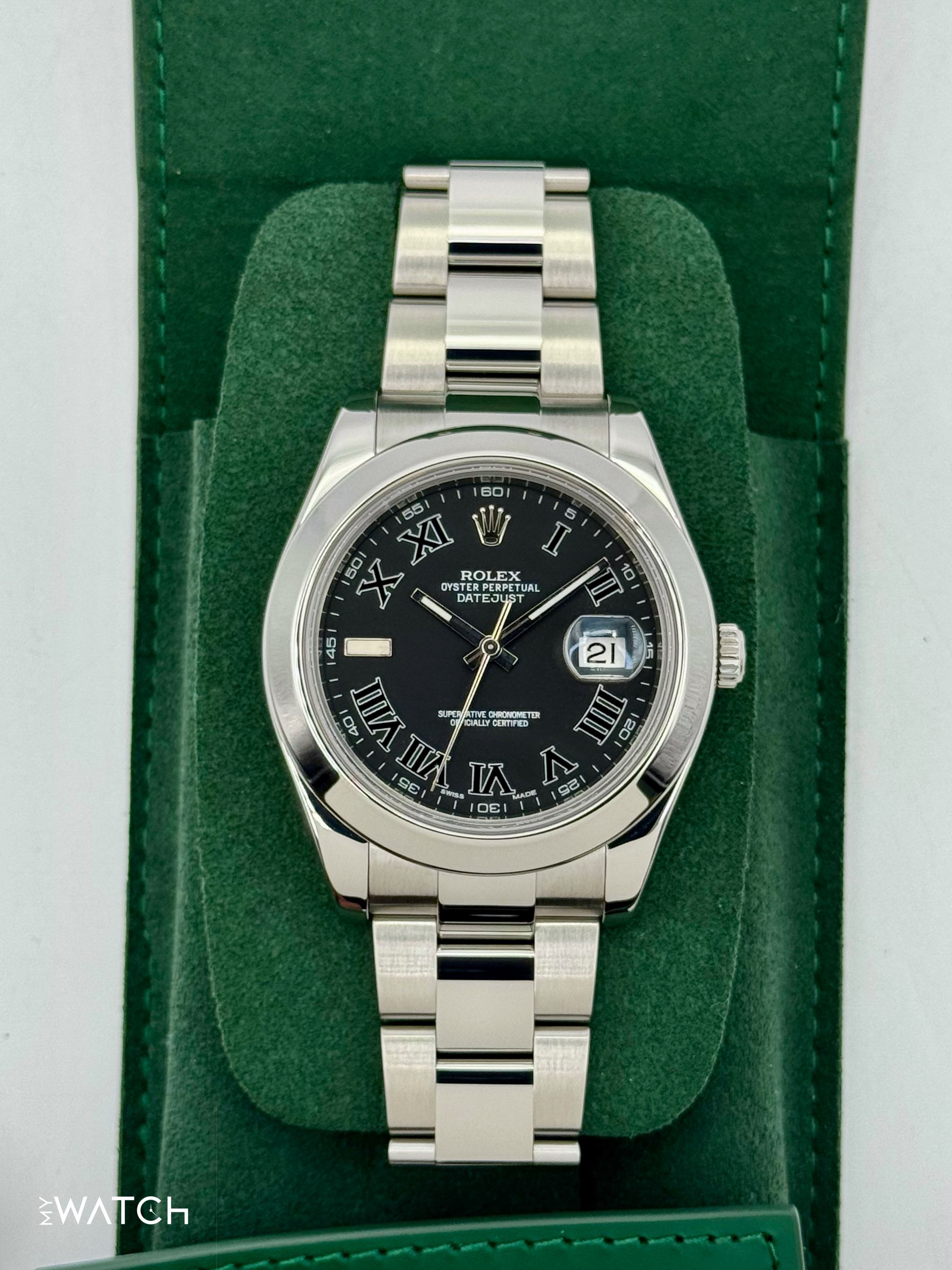 2025 CPO Rolex Datejust II 41mm 116300 Stainless Steel Oyster Black Dial - MyWatchLLC