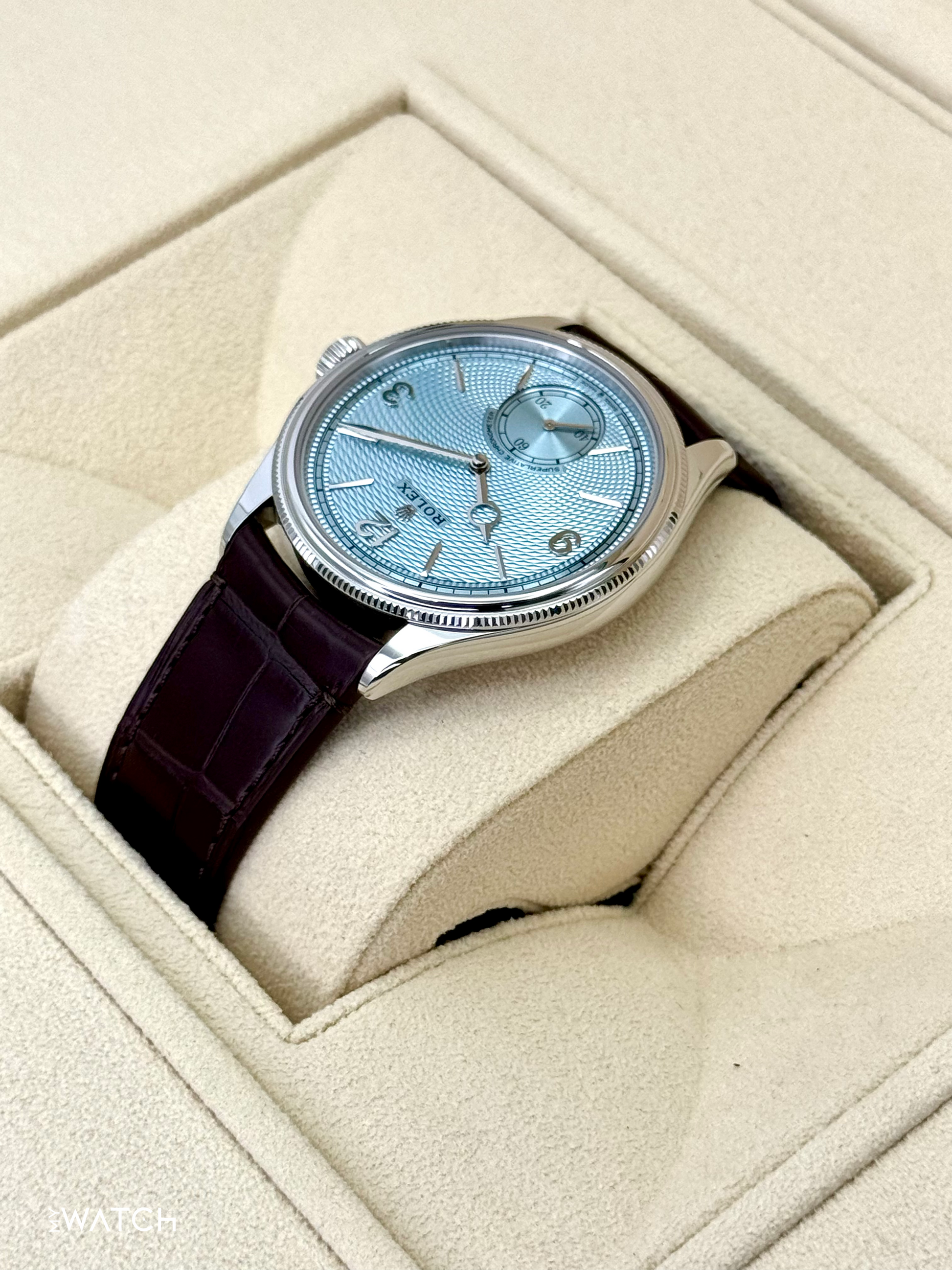 NEW 2025 Rolex 1908 39mm 52506 Platinum Ice Blue Dial - MyWatchLLC