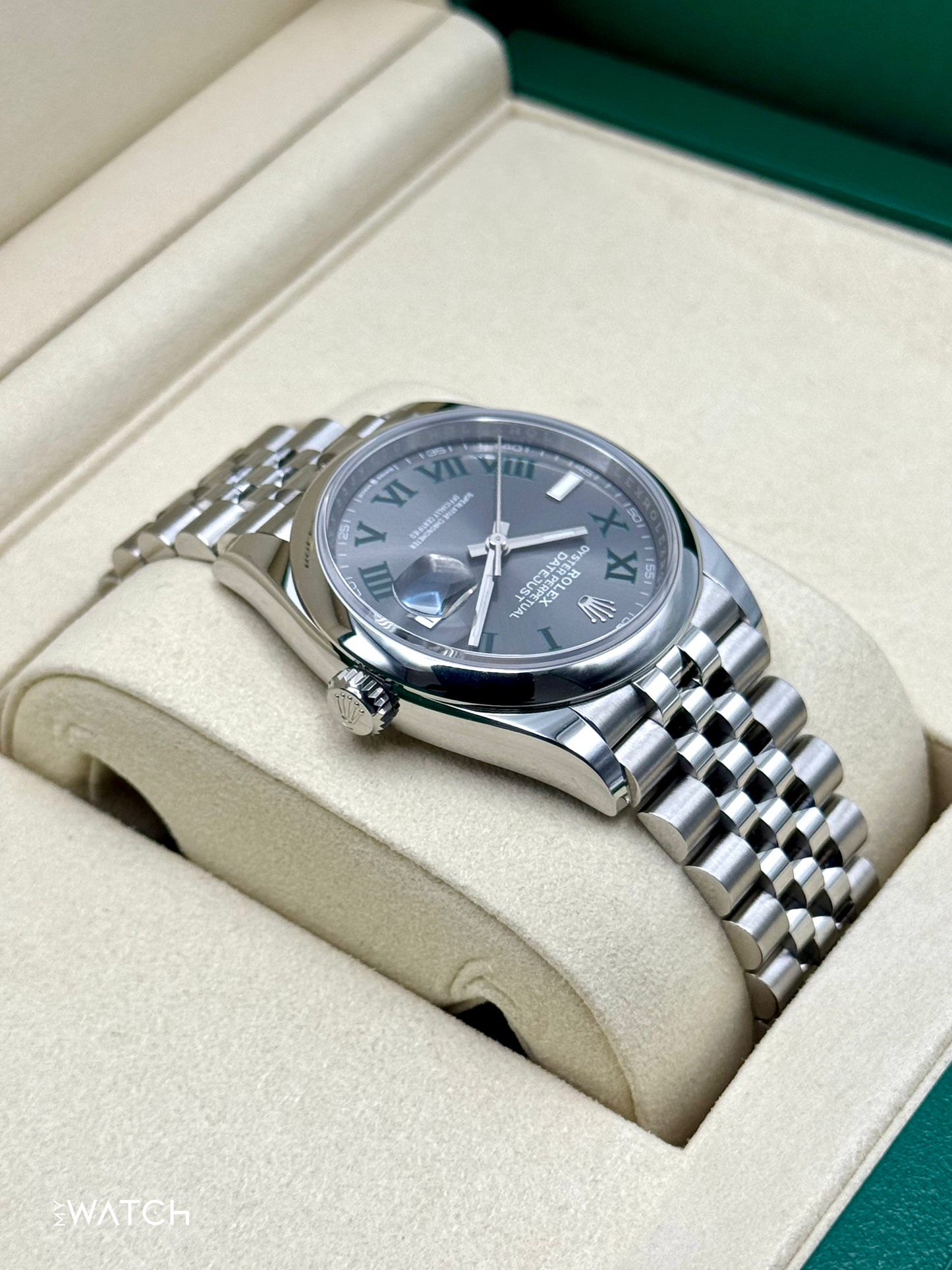 NEW 2025 Rolex Datejust 36mm 126200 Jubilee Wimbledon Dial - MyWatchLLC