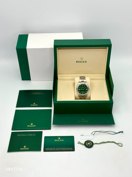 NEW 2025 Rolex Oyster Perpetual 41mm 124300 Green Dial - MyWatchLLC