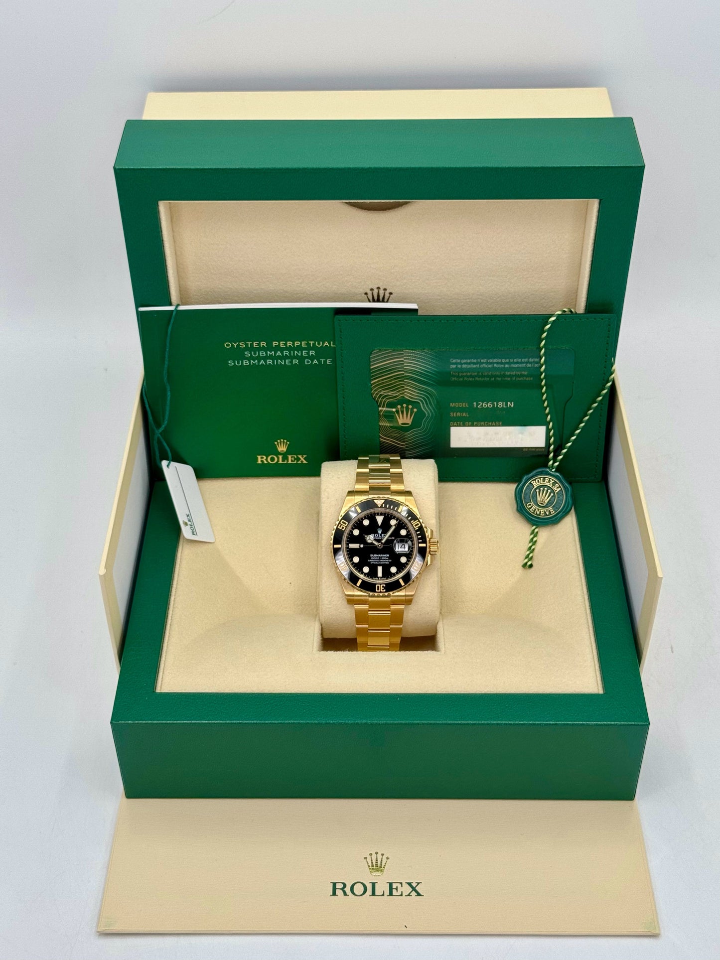 2021 Rolex Submariner 41mm 126618LN Yellow Gold Black Dial - MyWatchLLC