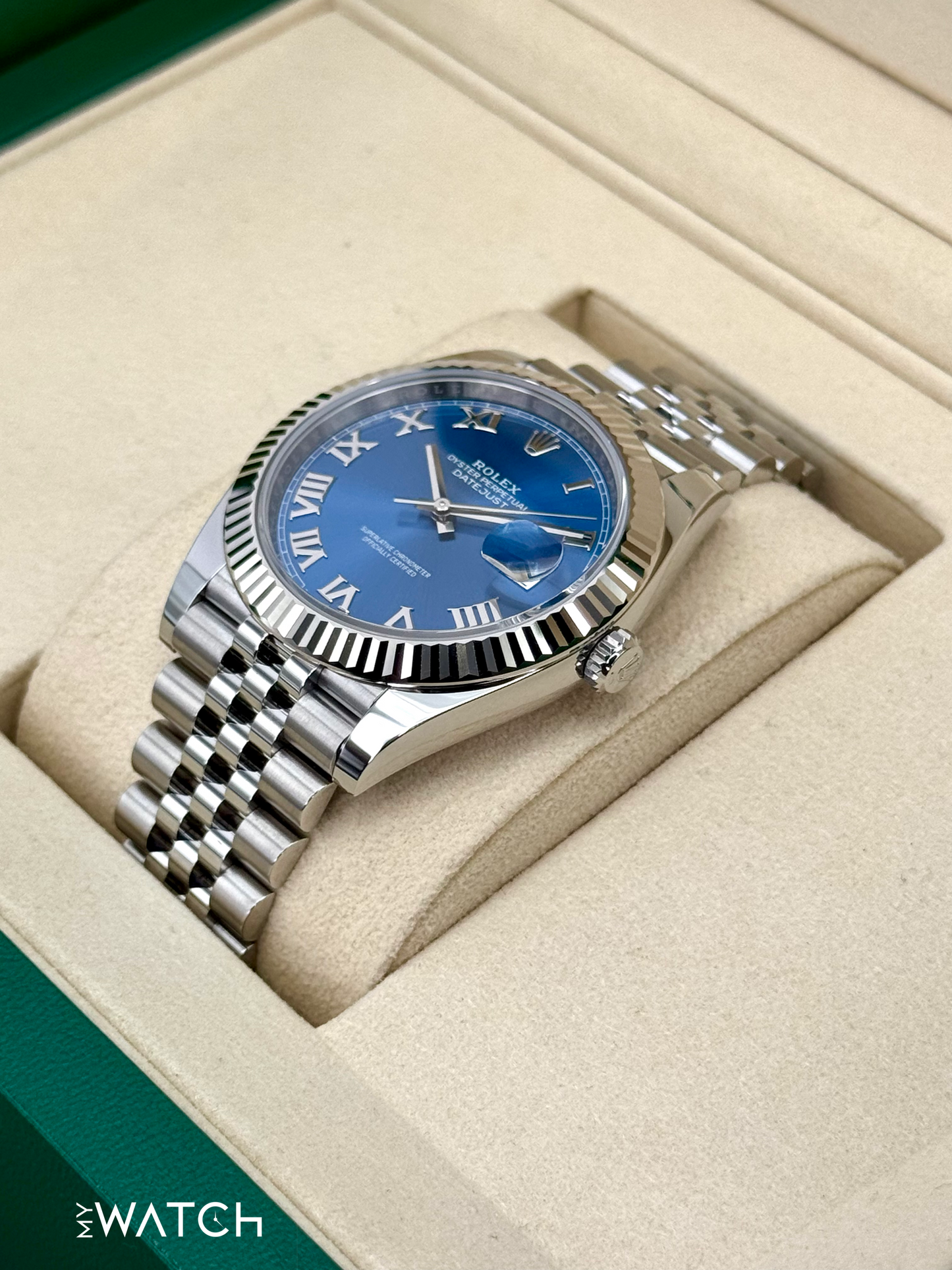 NEW 2025 Rolex Datejust 41mm 126334 Jubilee Blue Roman Numeral Dial - MyWatchLLC
