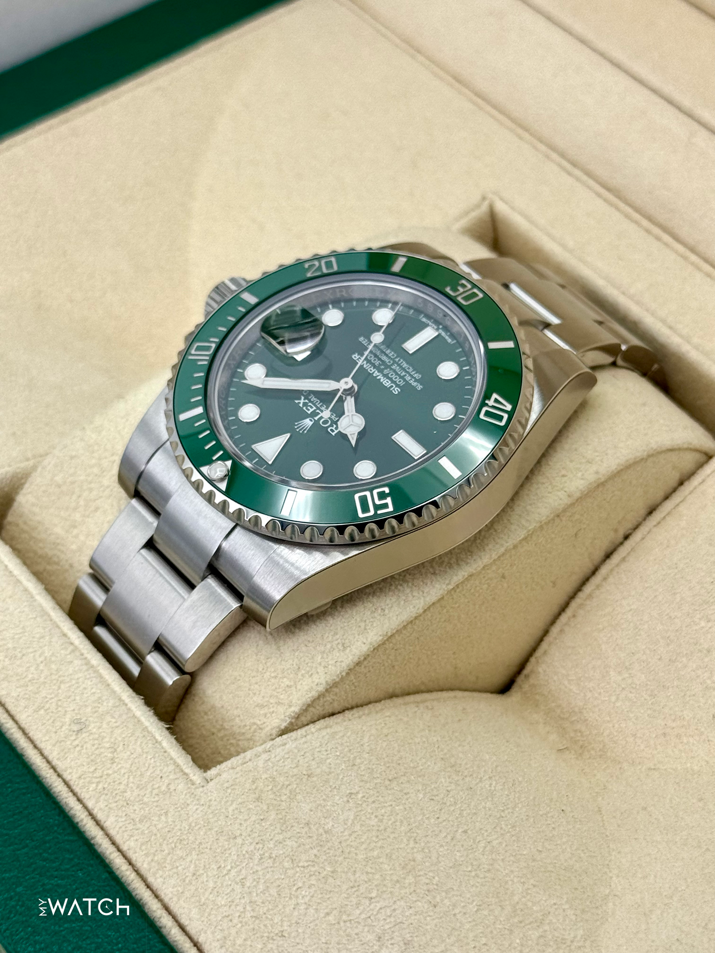 NEW 2019 Rolex Submariner "Hulk" 40mm 116610LV Green Dial (STICKERED) - MyWatchLLC