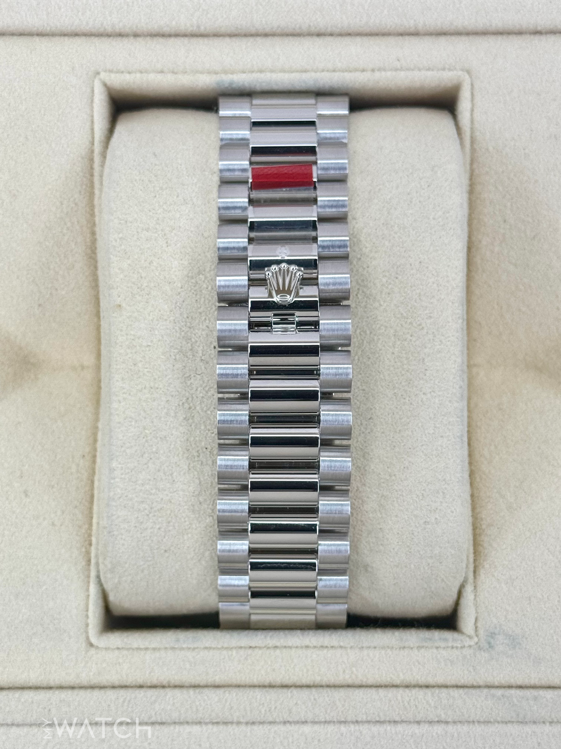 NEW 2024 Rolex Day-Date 40mm 228206 Platinum Blue Motif Dial - MyWatchLLC