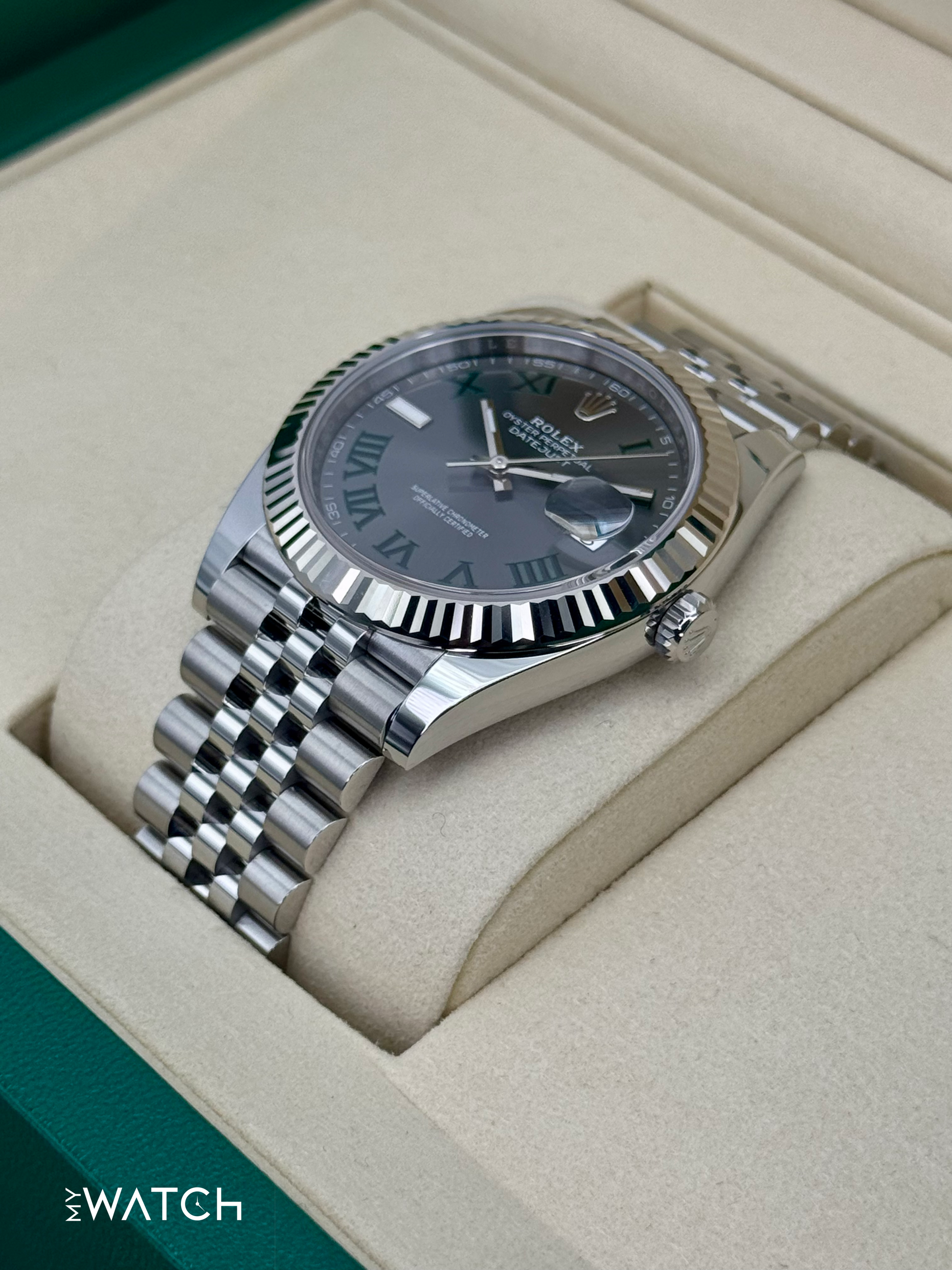 NEW 2025 Rolex Datejust 41mm 126334 Jubilee Wimbledon Dial - MyWatchLLC
