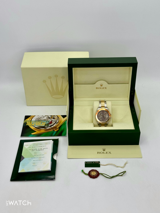 2007 Rolex GMT-Master II 40mm 16713 Slate Grey Serti Diamond Ruby Dial - MyWatchLLC