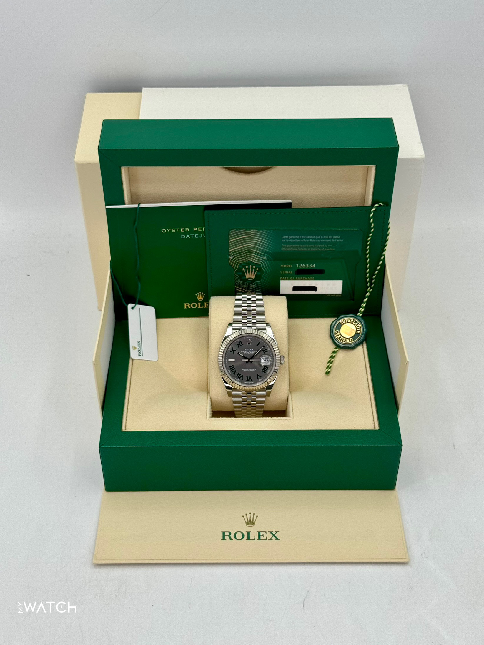 2023 Rolex Datejust 41mm 126334 Jubilee Wimbledon Dial - MyWatchLLC