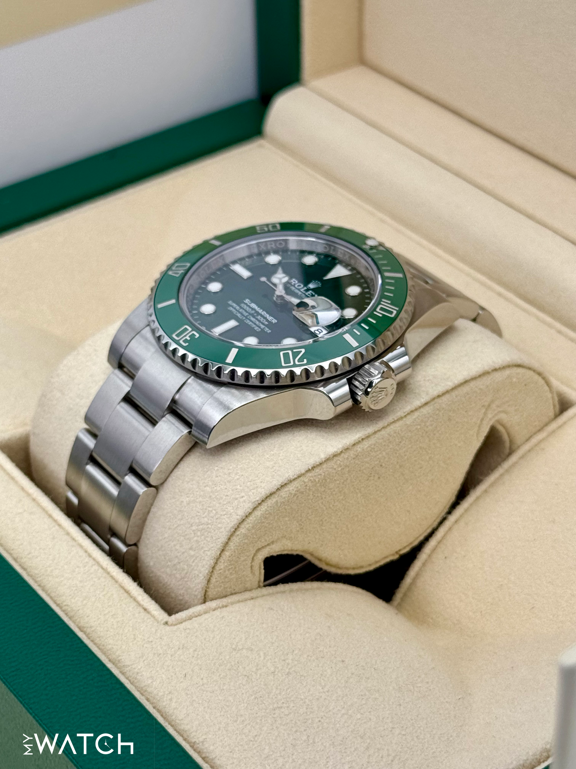 NEW OLD STOCK 2020 Rolex Submariner “Hulkâ€?40mm 116610LV Green Dial - MyWatchLLC