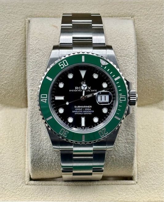 NEW 2023 Rolex Submariner "Starbucks" 126610LV Black Dial Oyster - MyWatchLLC