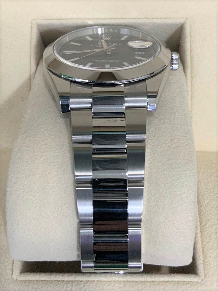 2021 Rolex Datejust 41mm 126300 Stainless Steel Black Dial Oyster Bracelet with Box & papers - MyWatchLLC