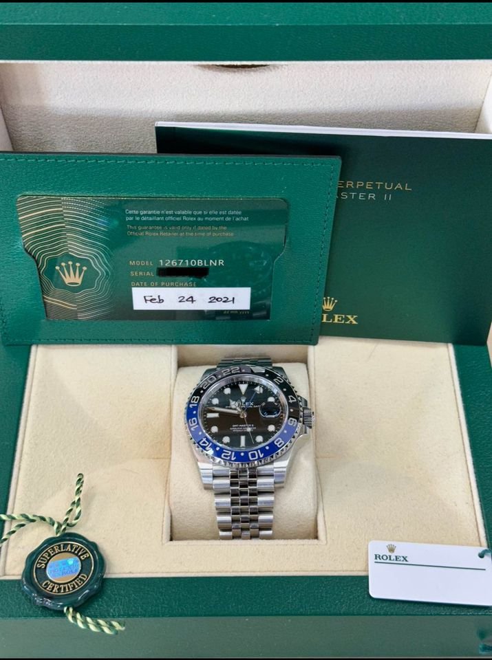 2021 Rolex GMT-Master II “Batman/Batgirlâ€?126710BLNR Stainless Steel on Jubilee Bracelet - MyWatchLLC