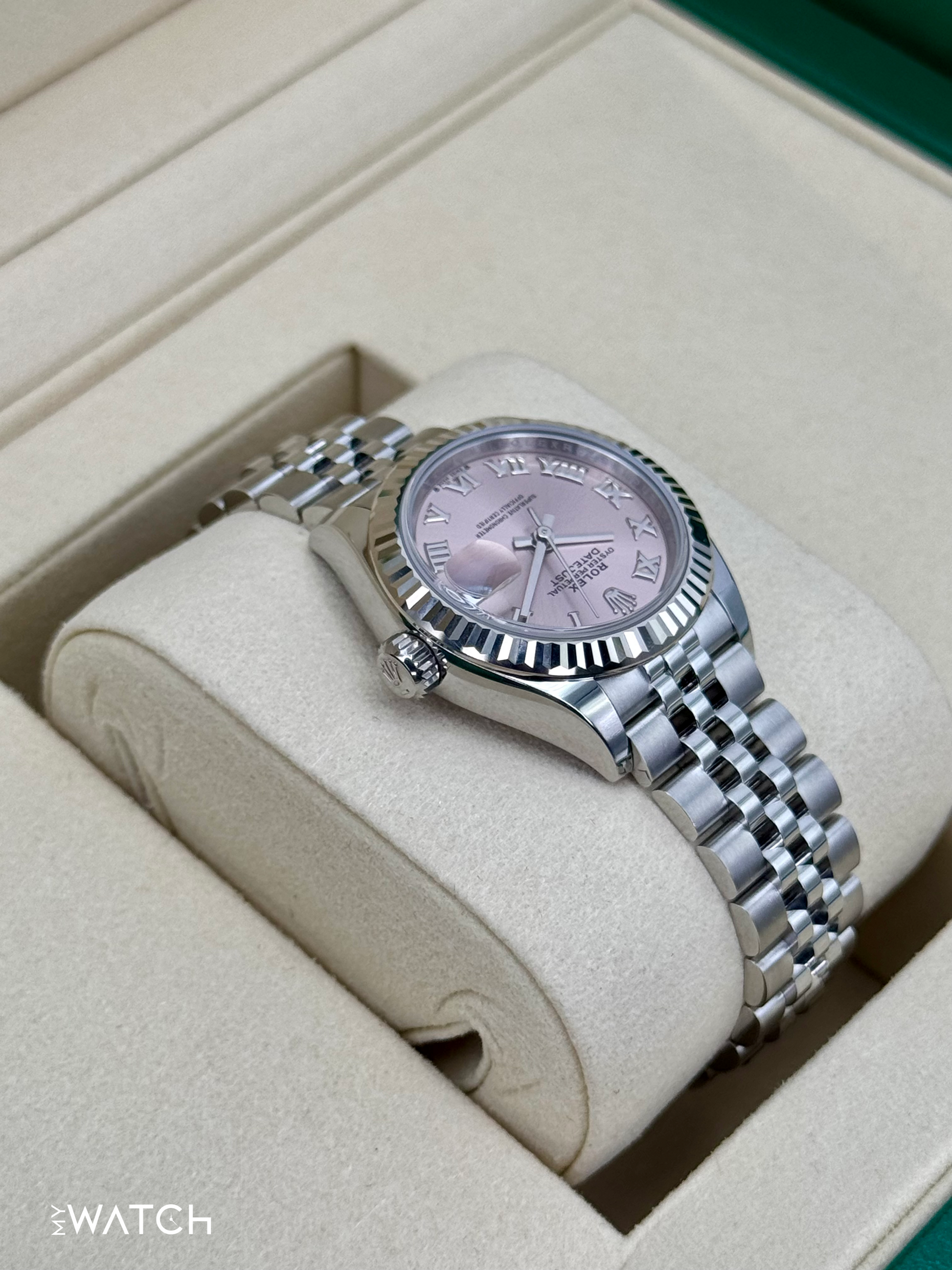 NEW 2025 Rolex Lady Datejust 28mm 279174 Stainless Steel Jubilee Pink Dial - MyWatchLLC