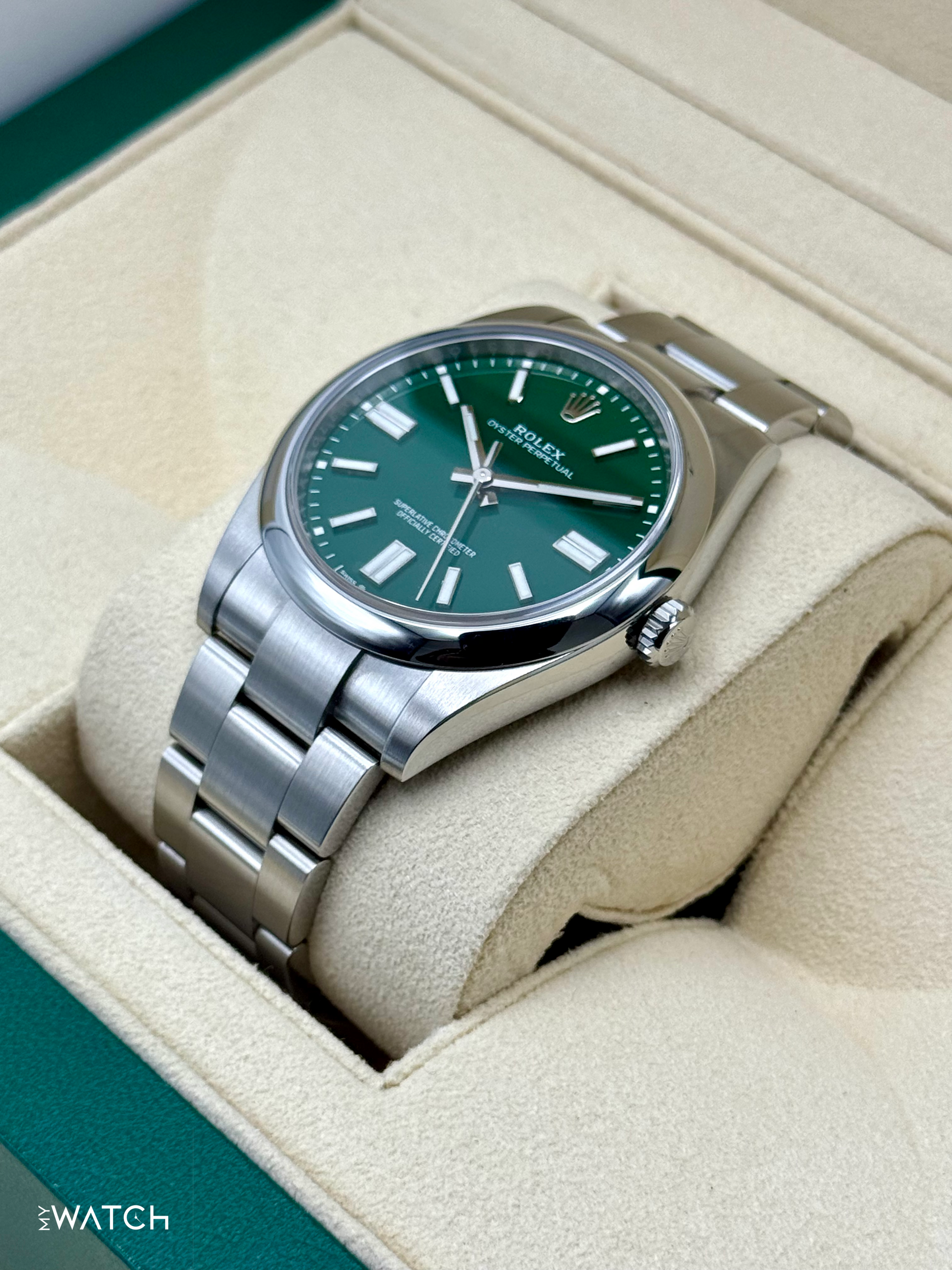 2023 Rolex Oyster Perpetual 41mm 124300 Green Dial - MyWatchLLC