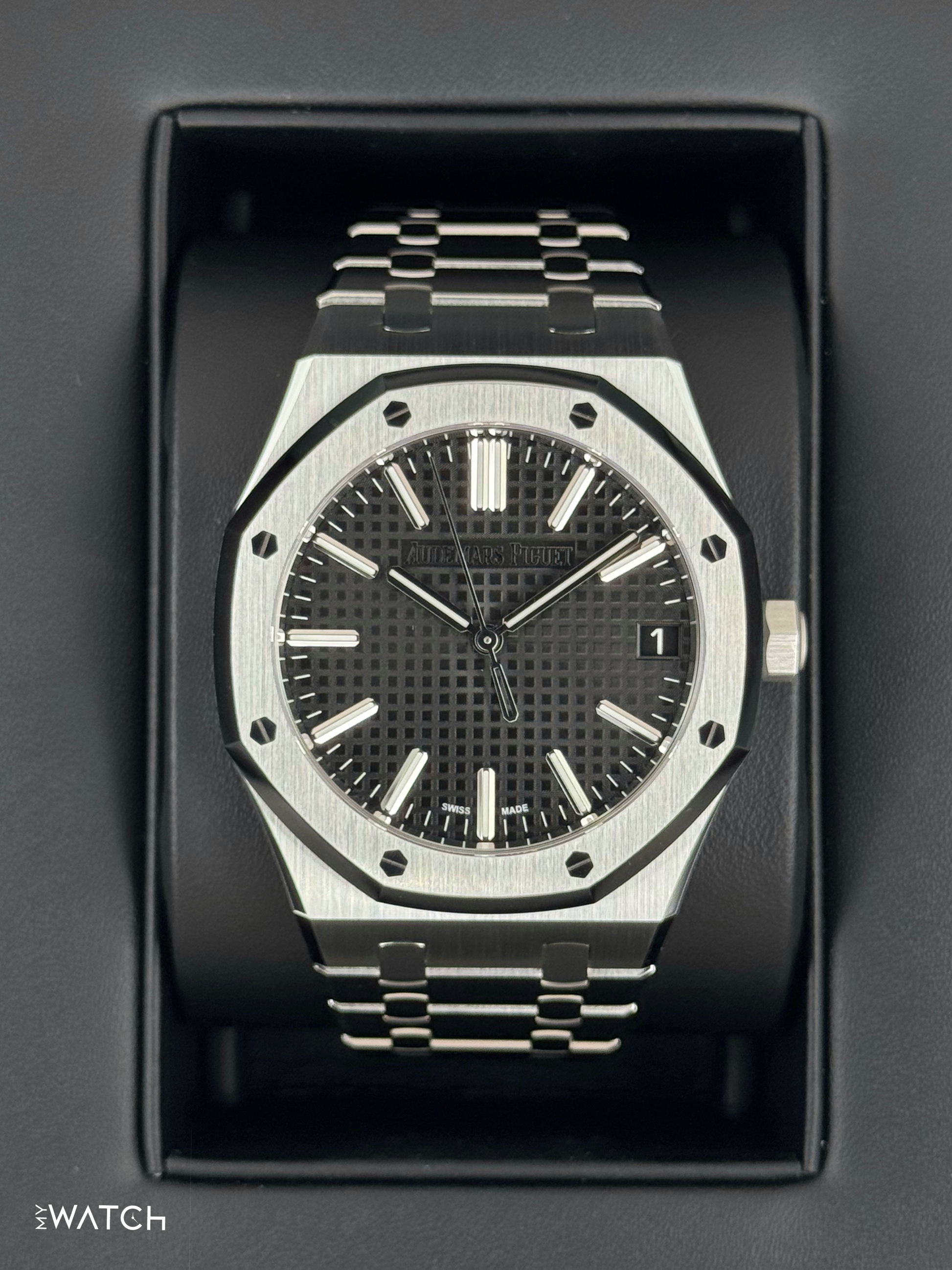 2025 Audemars Piguet  Royal Oak  41mm 15510ST Stainless Steel Black Dial - MyWatchLLC