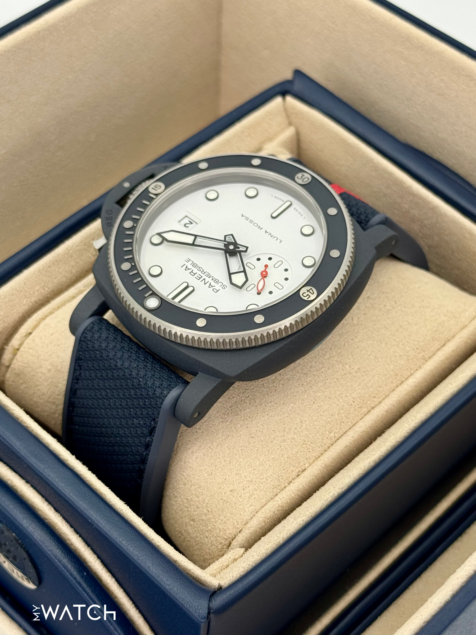 NEW 2025 Panerai Quarantaquattro 44mm PAM01543 Ceramic White Dial - MyWatchLLC