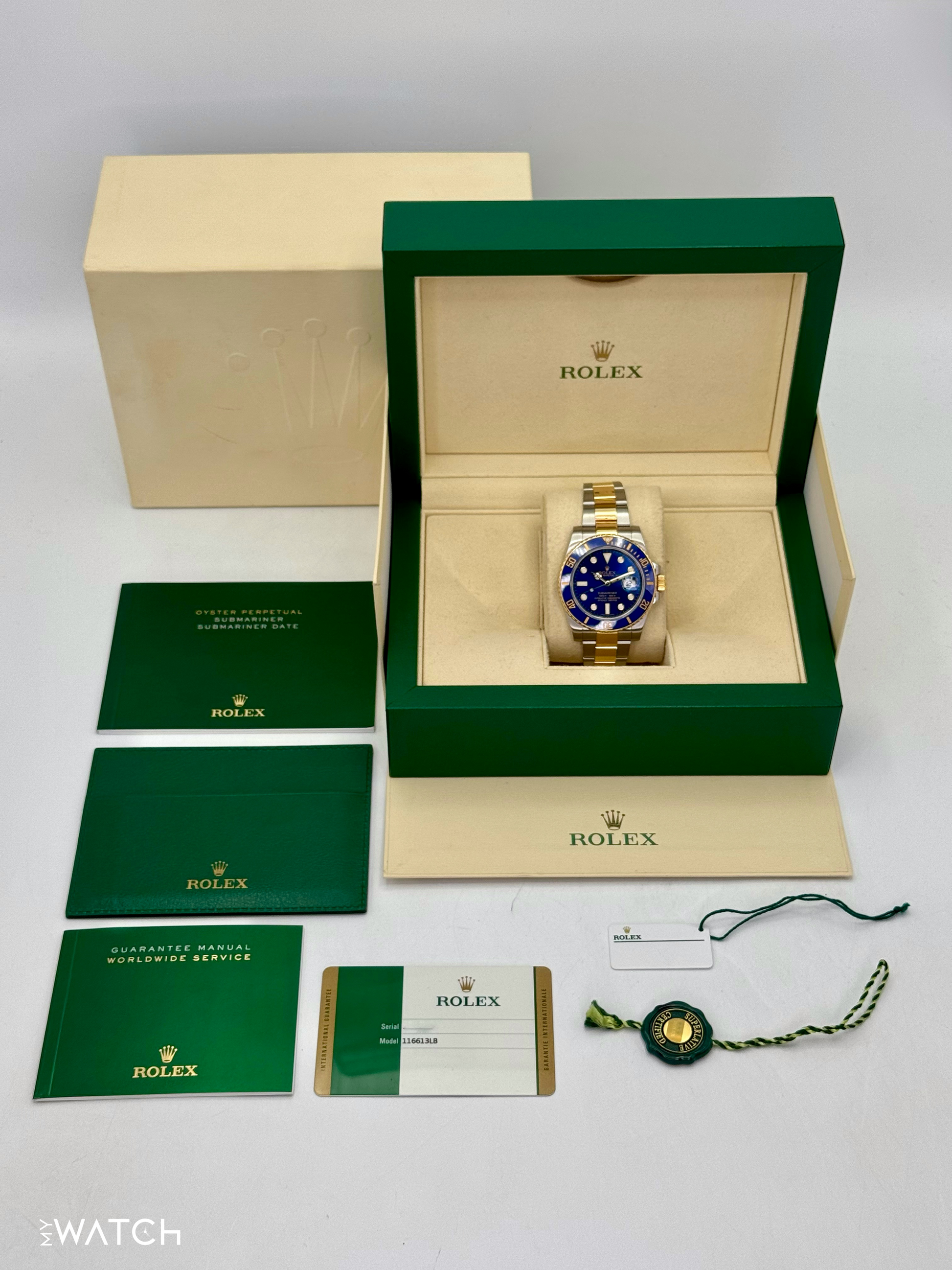 2016 Rolex Submariner "Bluesy" 40mm 116613LB Two-Tone Blue Dial - MyWatchLLC