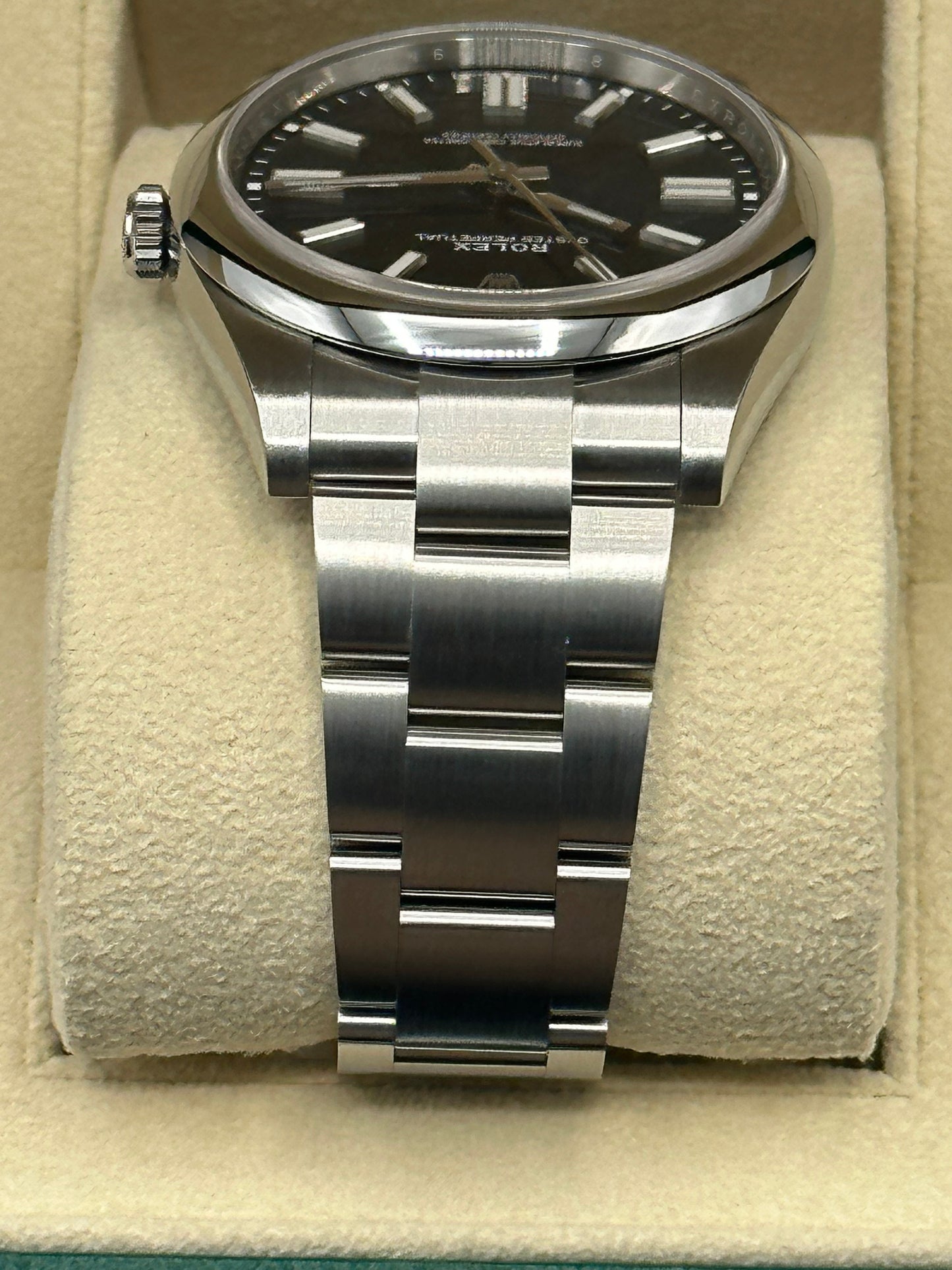 2022 Rolex Oyster Perpetual 41mm 124300 Stainless Steel Blue Stick Dial - MyWatchLLC