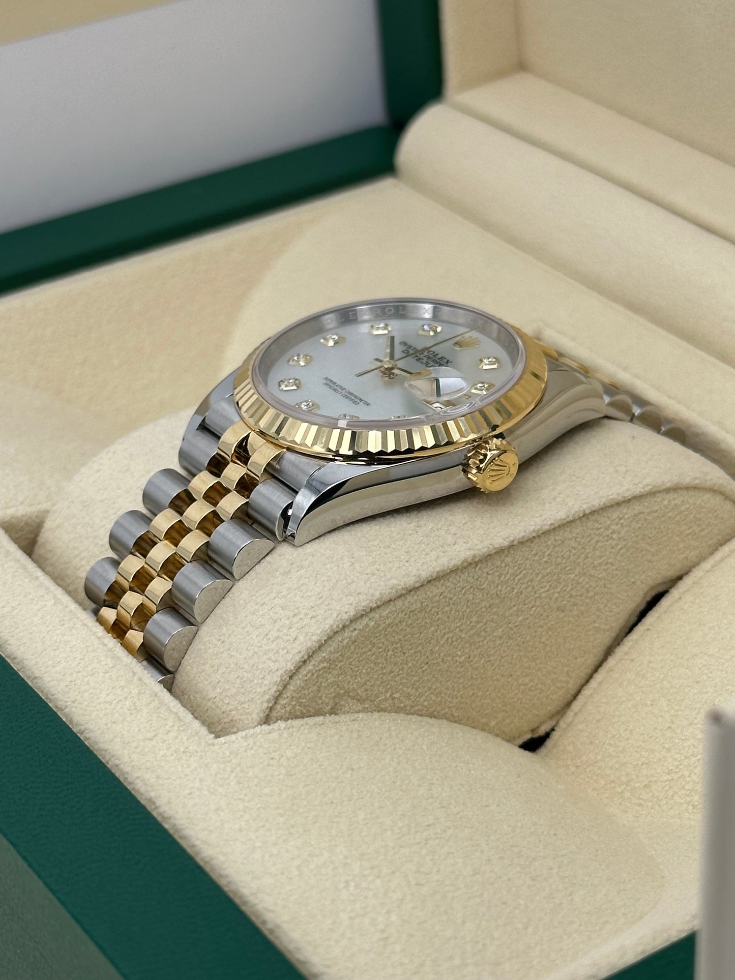 NEW 2023 Rolex Datejust 36mm 126233 Mother of Pearl Diamond Dial - MyWatchLLC