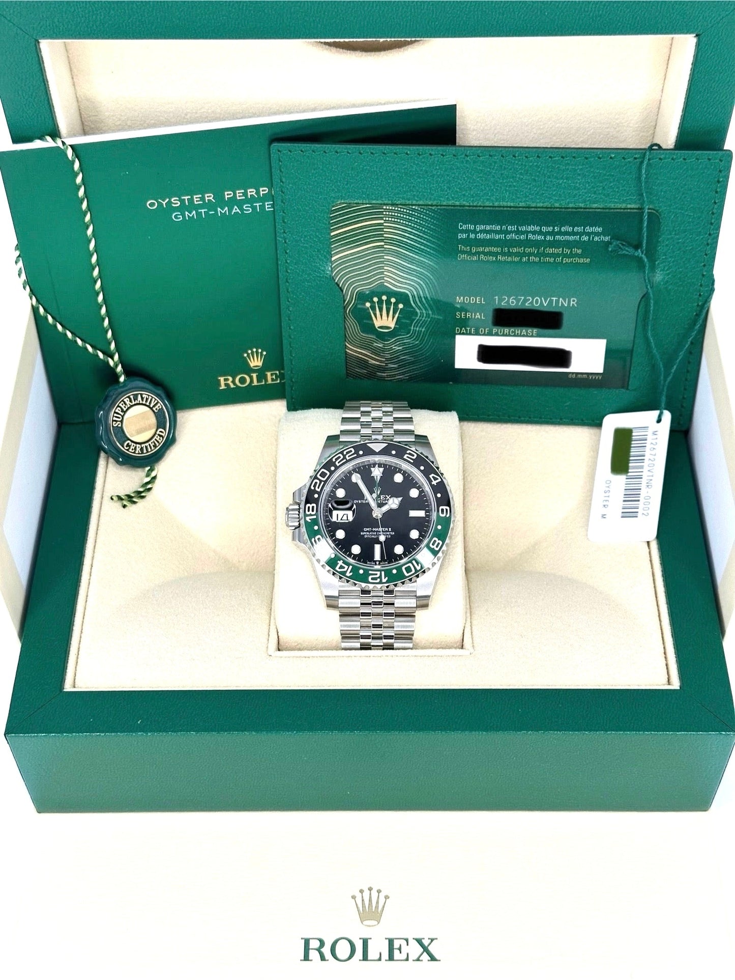 NEW 2023 Rolex GMT-Master II Sprite 40mm 126720VTNR Jubilee - MyWatchLLC