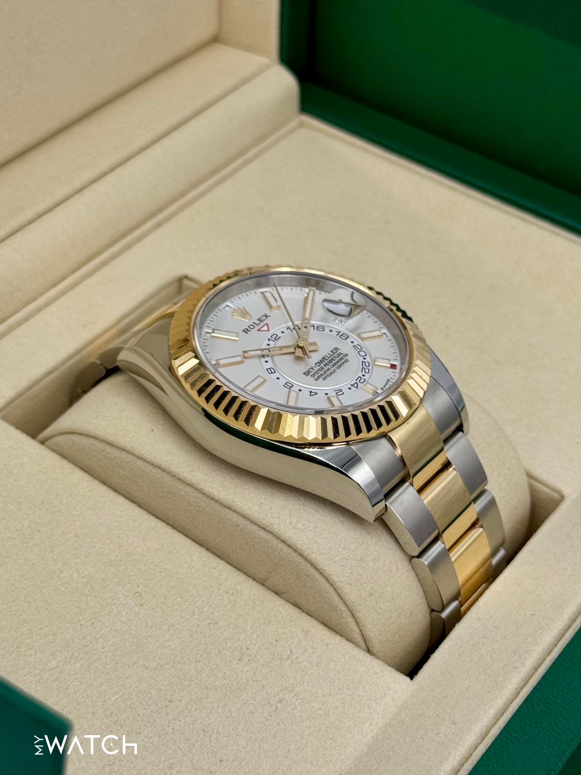 NEW 2025 Rolex Sky-Dweller 42mm 336933 Oyster White Dial - MyWatchLLC