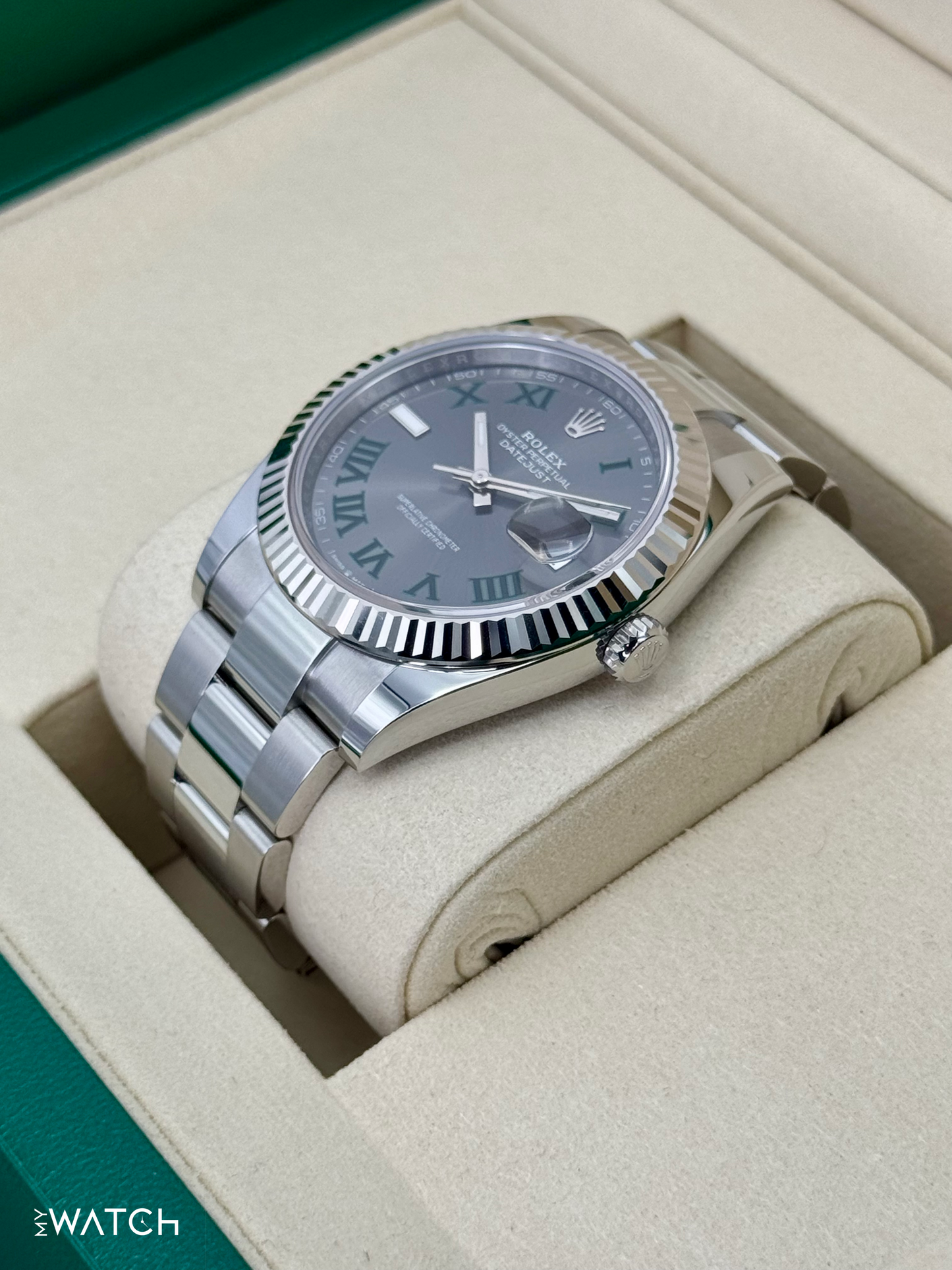NEW 2025 Rolex Datejust 41mm 126334 Oyster Wimbledon Dial - MyWatchLLC