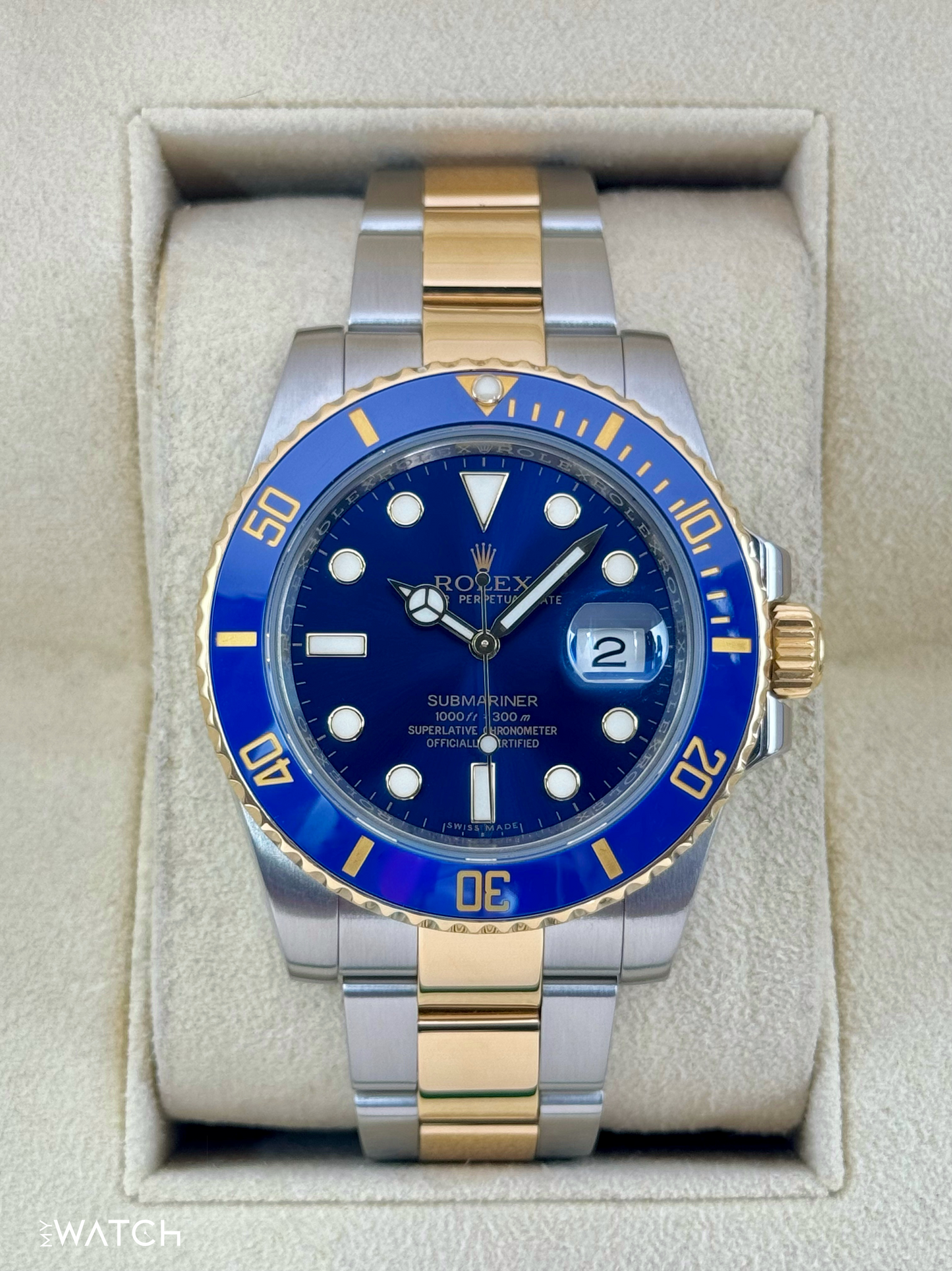 2016 Rolex Submariner "Bluesy" 40mm 116613LB Two-Tone Blue Dial - MyWatchLLC