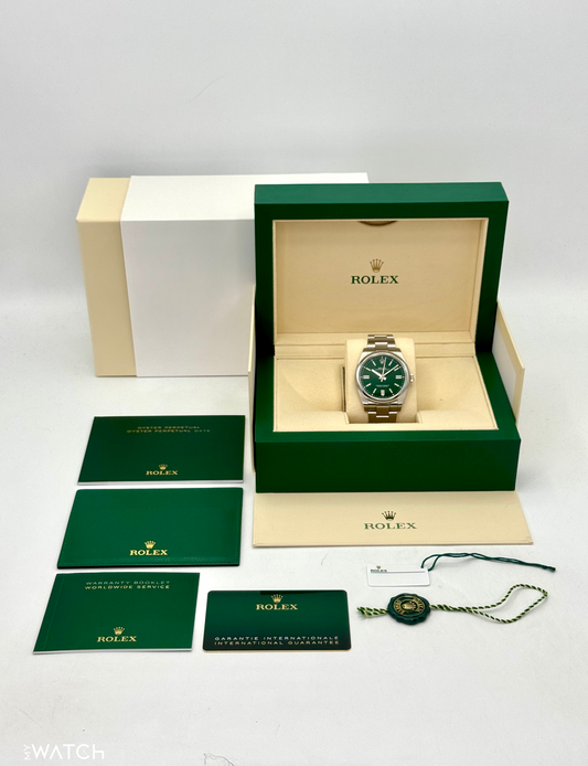 2023 Rolex Oyster Perpetual 41mm 124300 Green Dial - MyWatchLLC